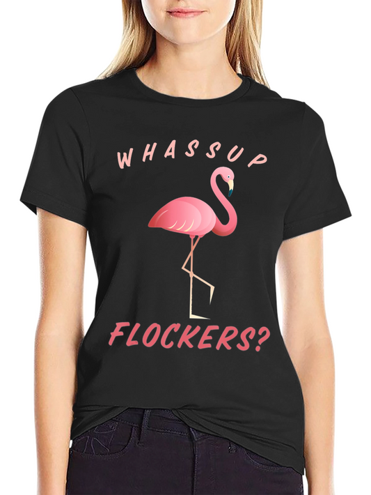 Whassup Flockers? Flamingo Graphic Tee