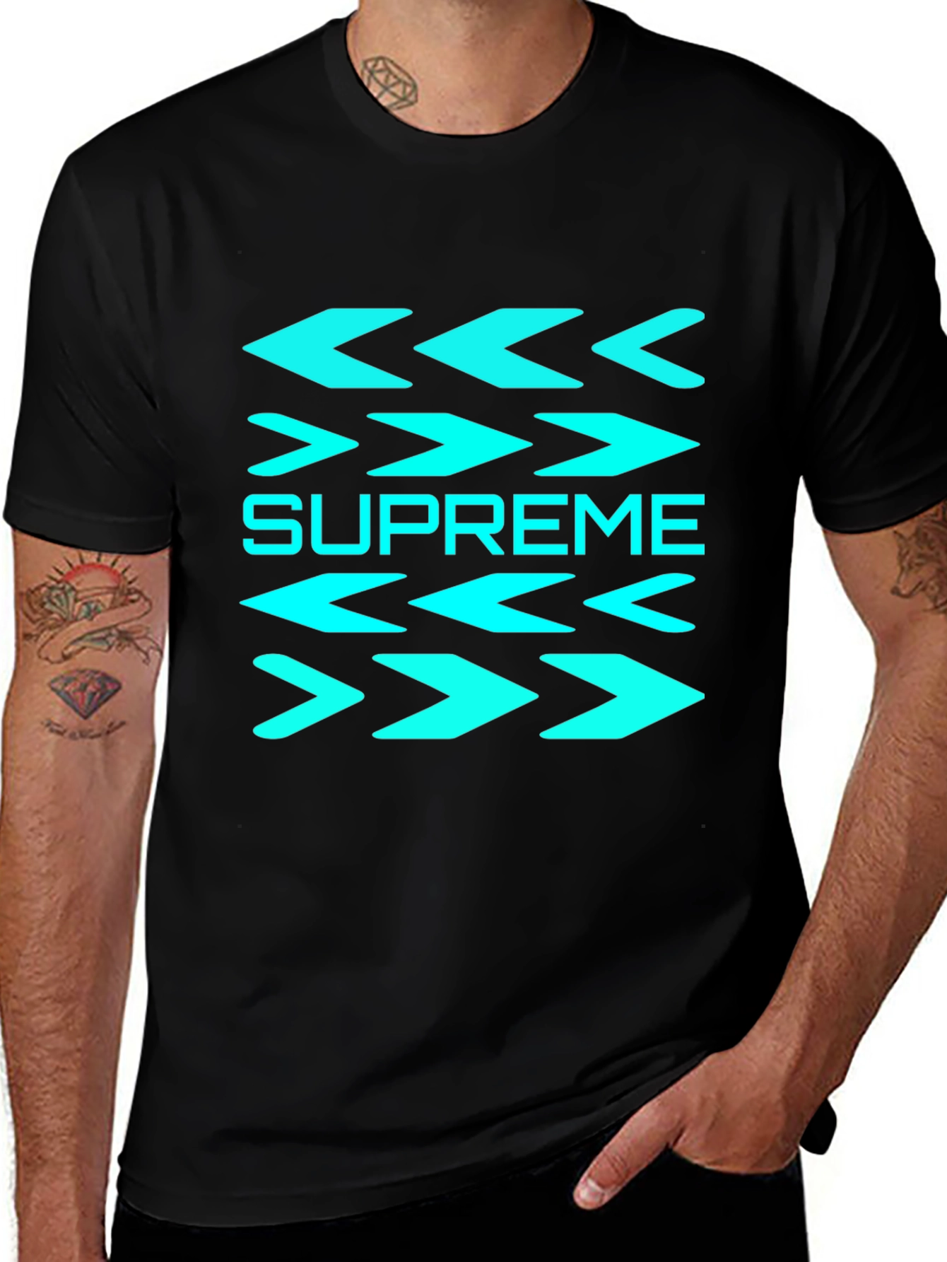Supreme Arrows Graphic Black T-Shirt