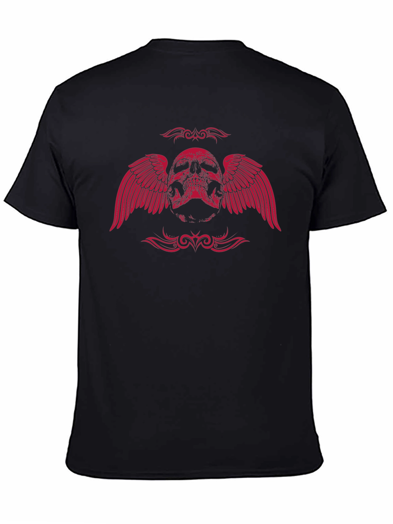 Winged Skull Graphic Tee - Black