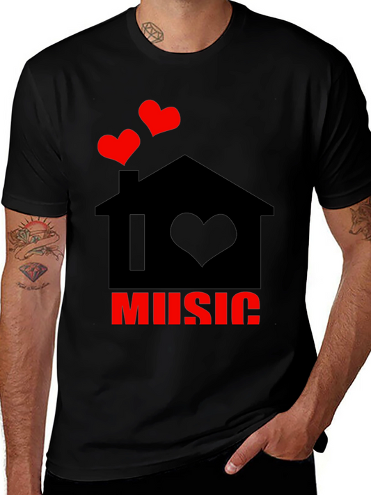 I Love Music House Graphic Tee