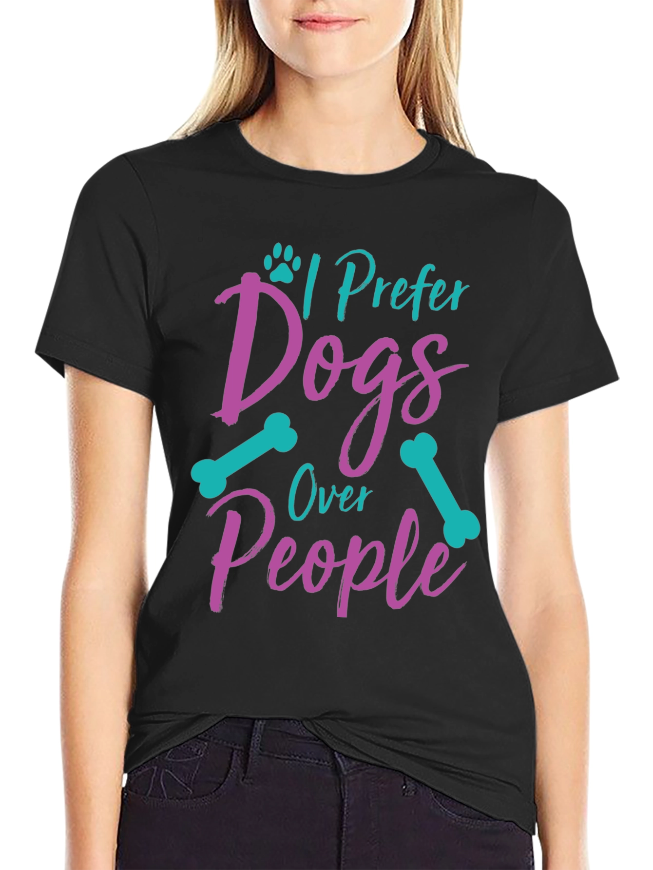 I Prefer Dogs Over People Graphic Tee
