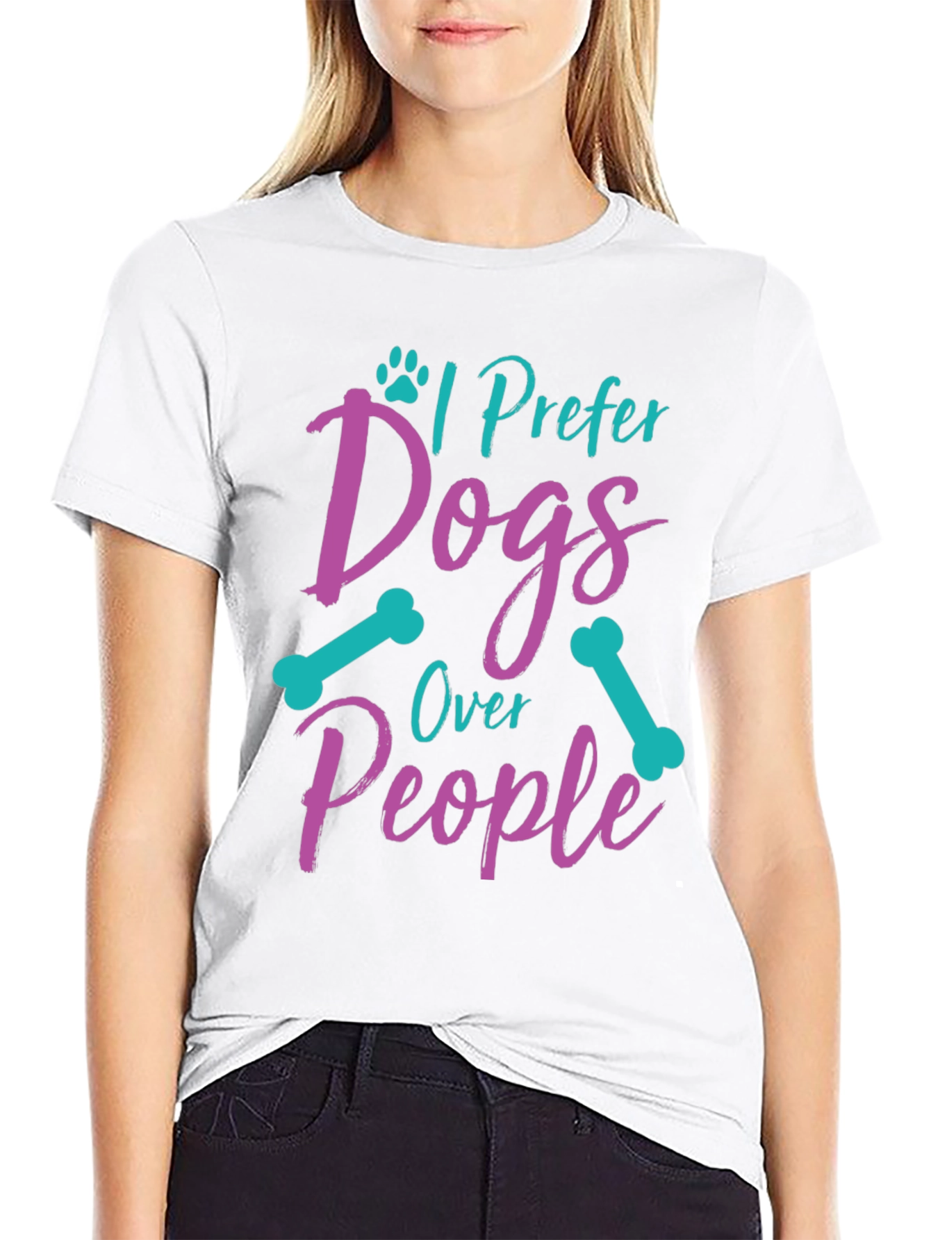 I Prefer Dogs Over People Graphic Tee