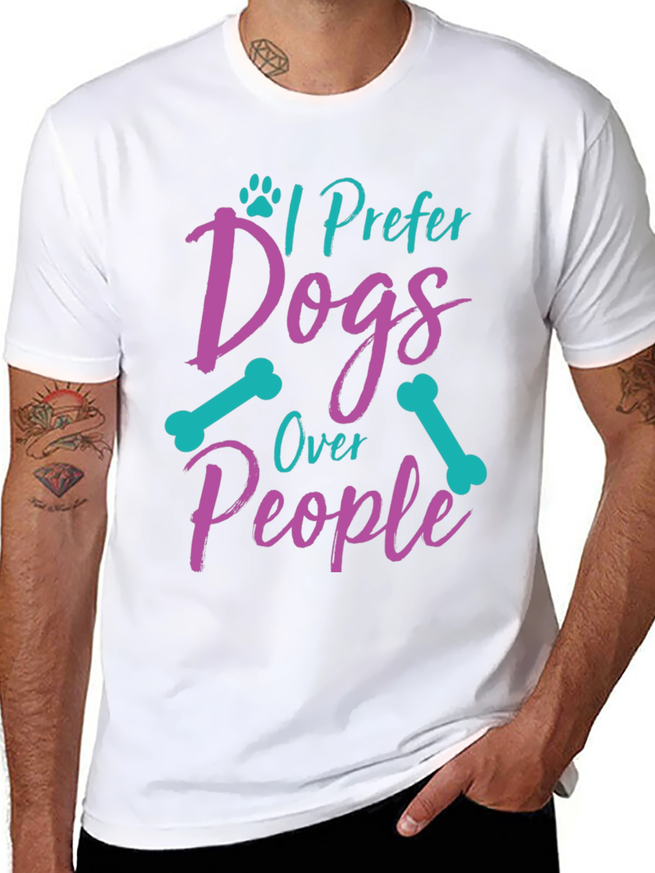 I Prefer Dogs Over People Graphic Tee