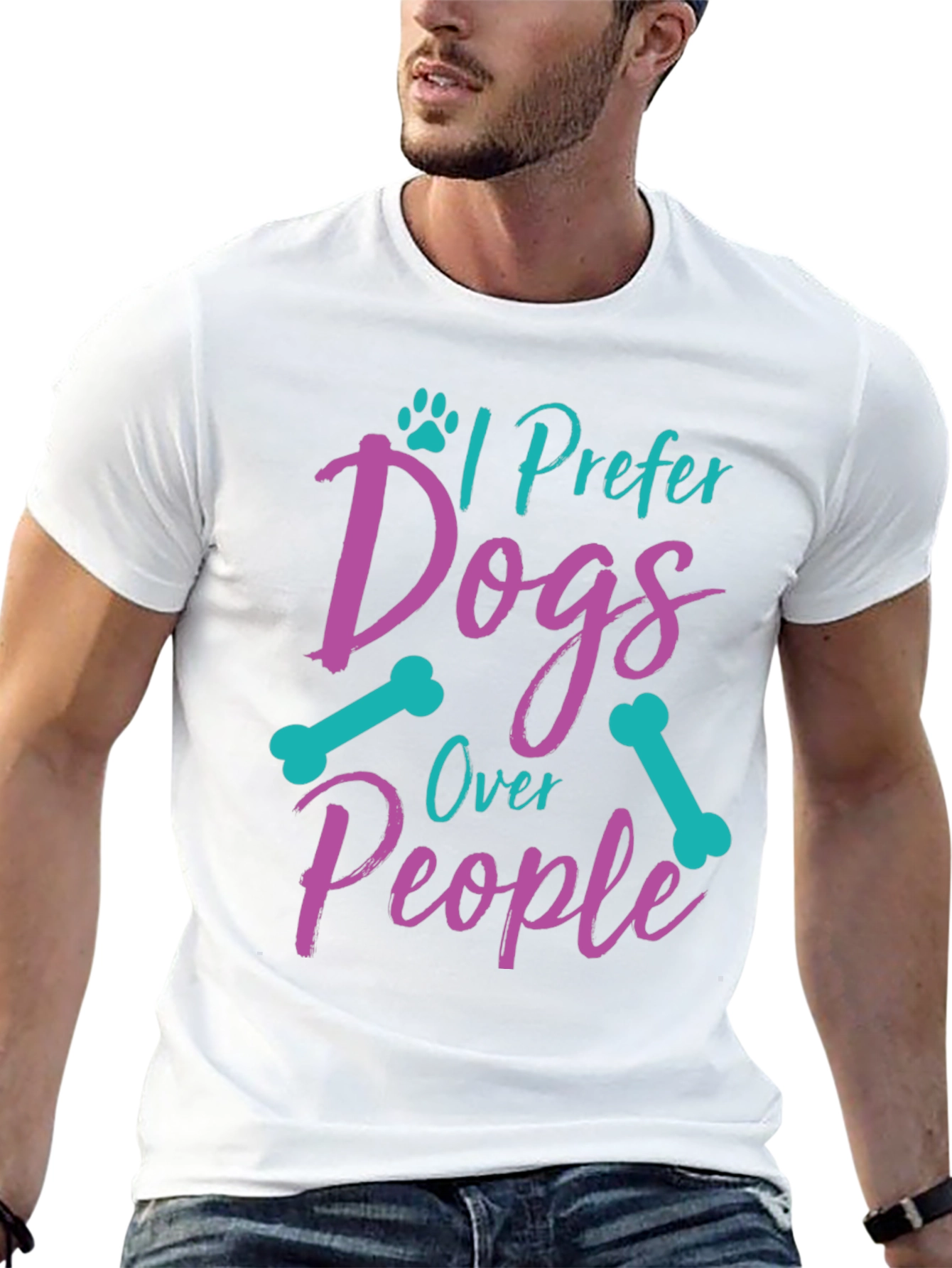 I Prefer Dogs Over People Graphic Tee