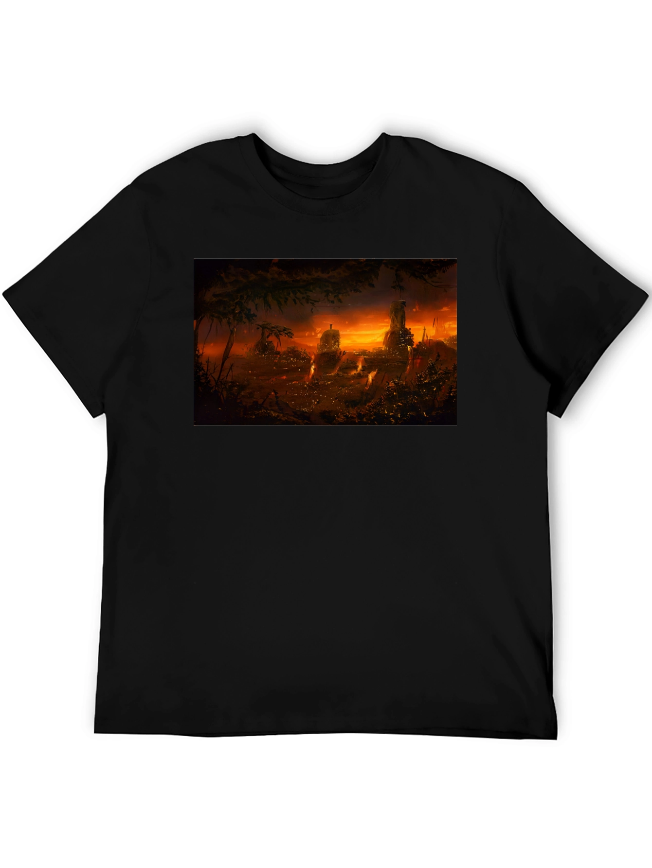 Sunset Landscape Graphic Print T-Shirt