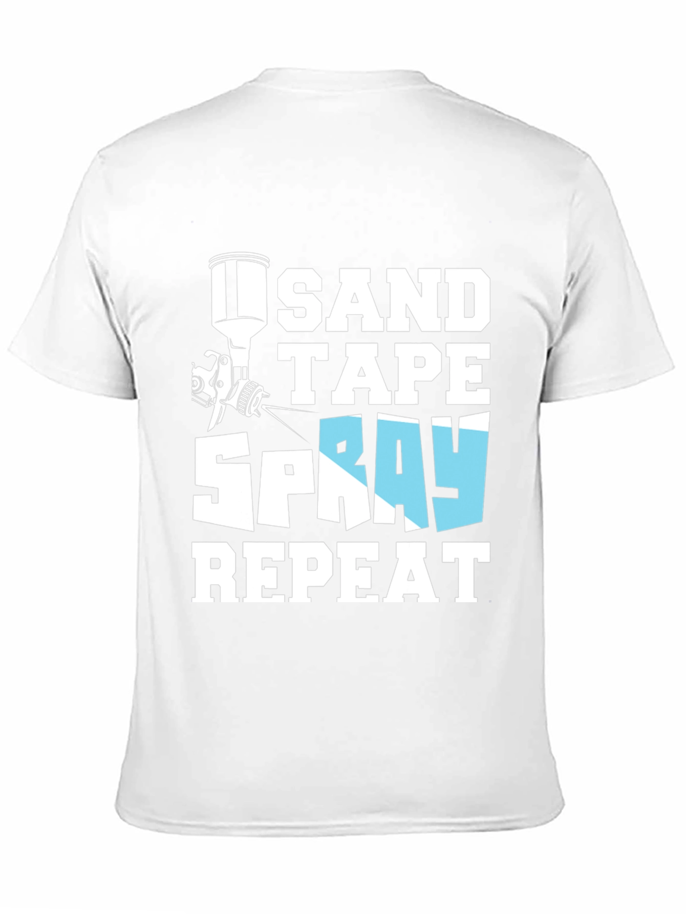 Sand Tape Spray Repeat Black T-Shirt