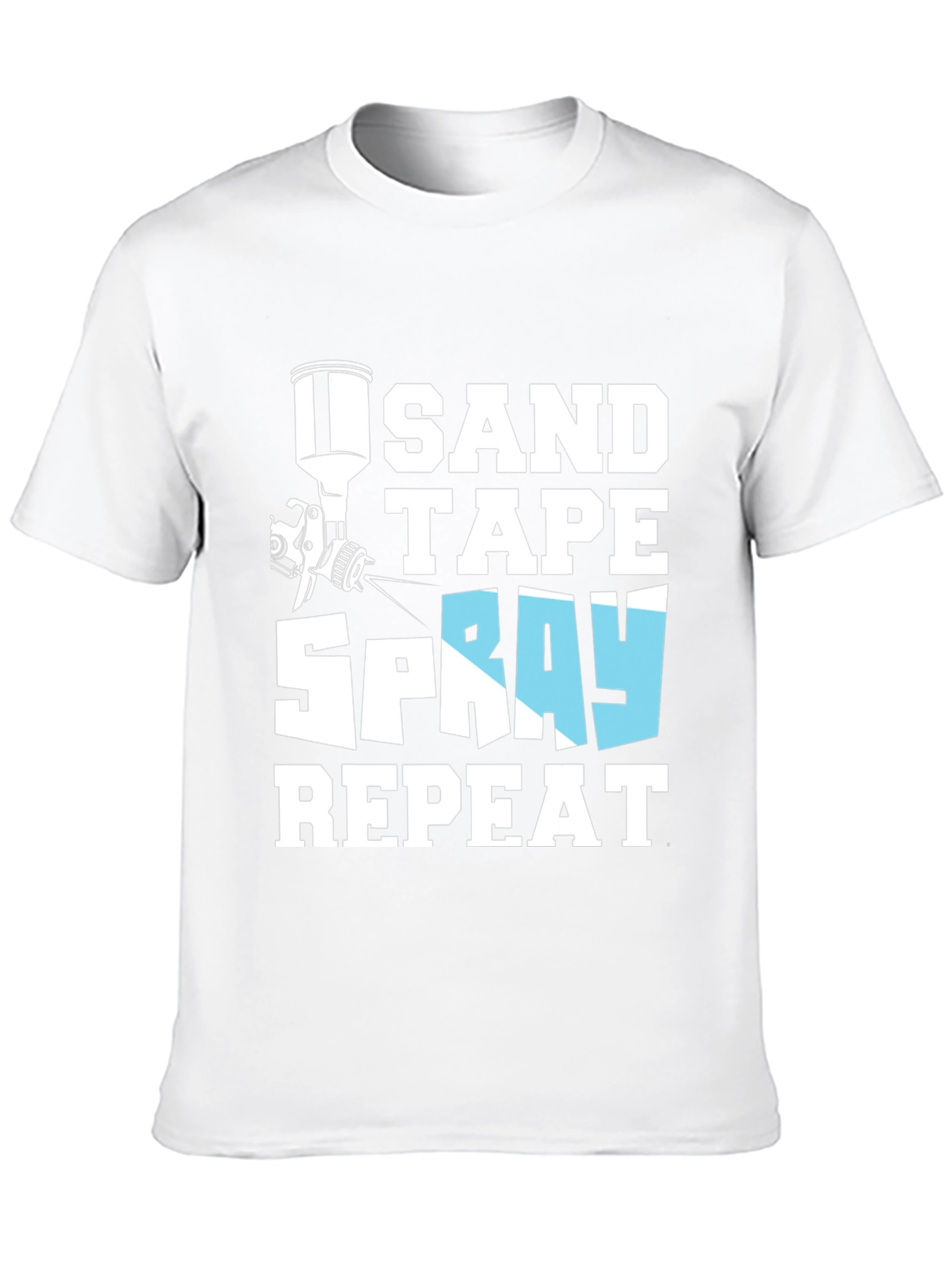 Sand Tape Spray Repeat Black T-Shirt