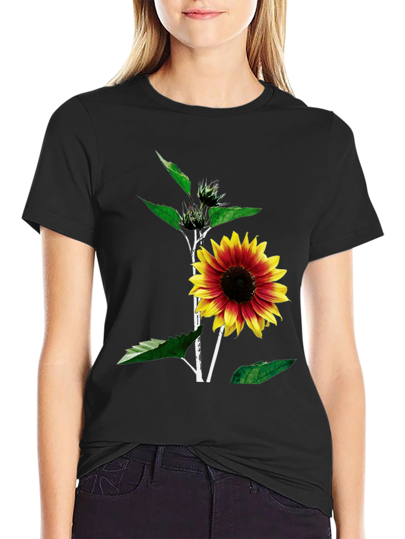 Sunflower Graphic Tee - Unisex Black T-Shirt