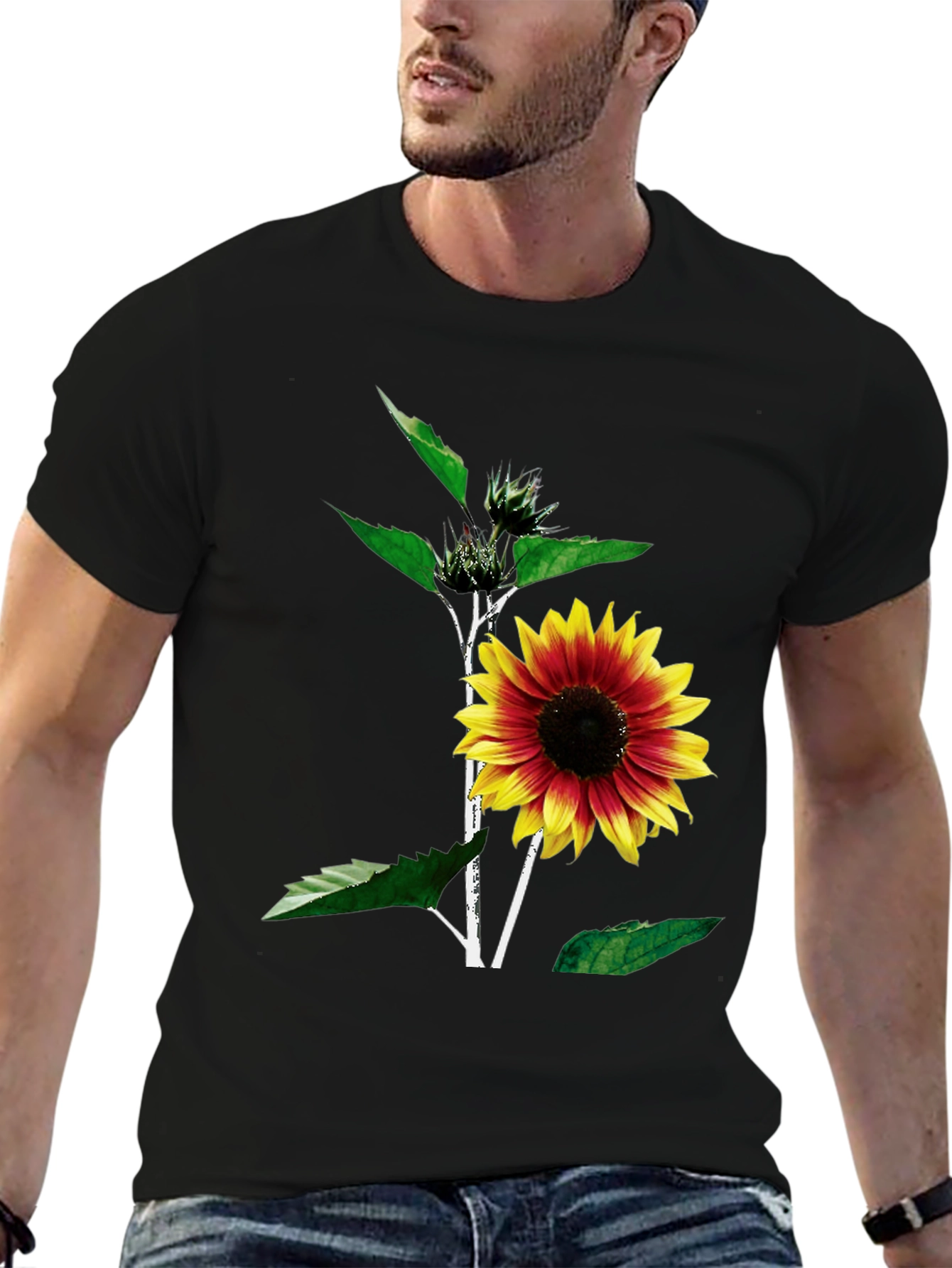 Sunflower Graphic Tee - Unisex Black T-Shirt