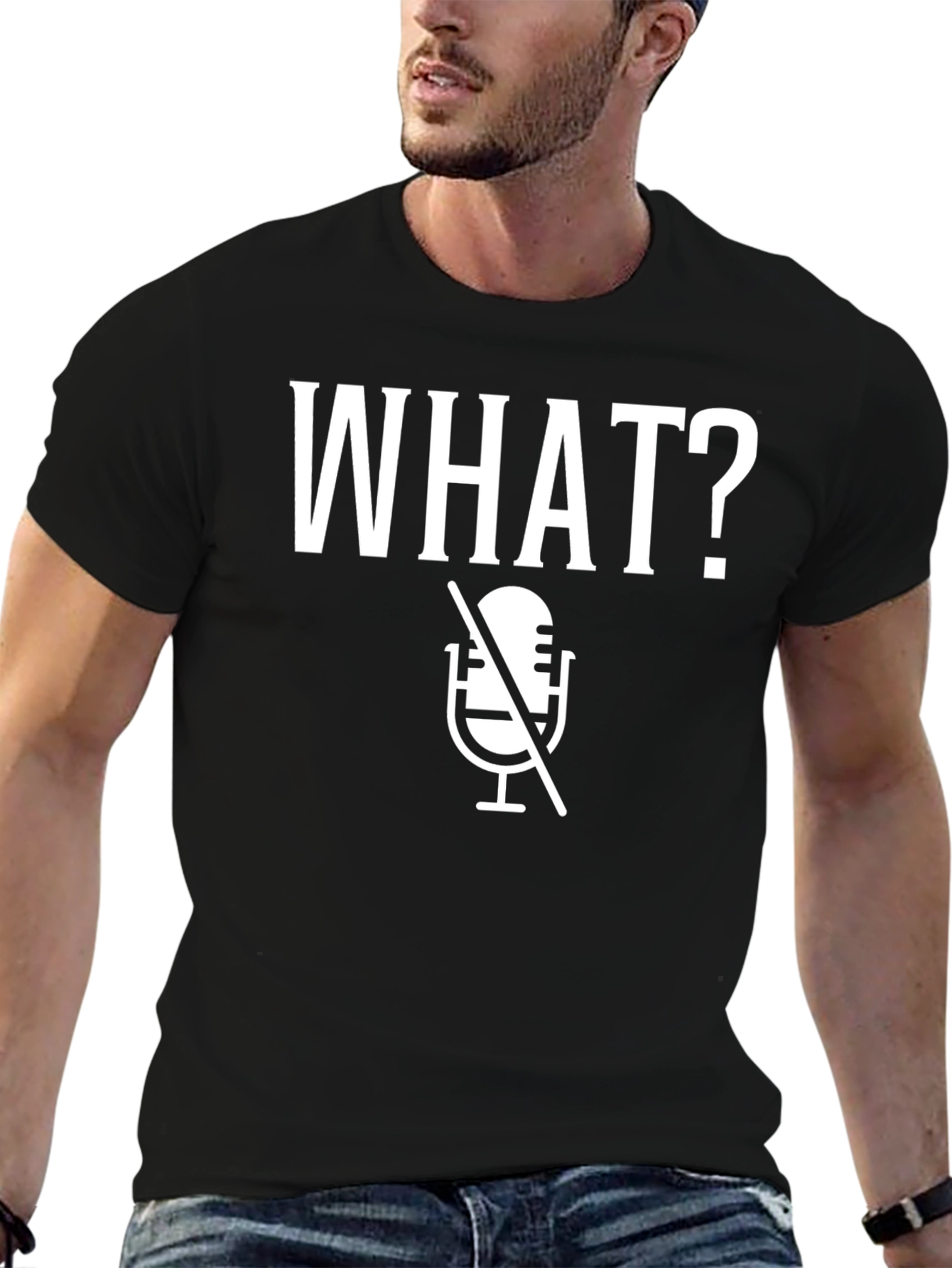 Funny Muted Microphone Graphic T-Shirt