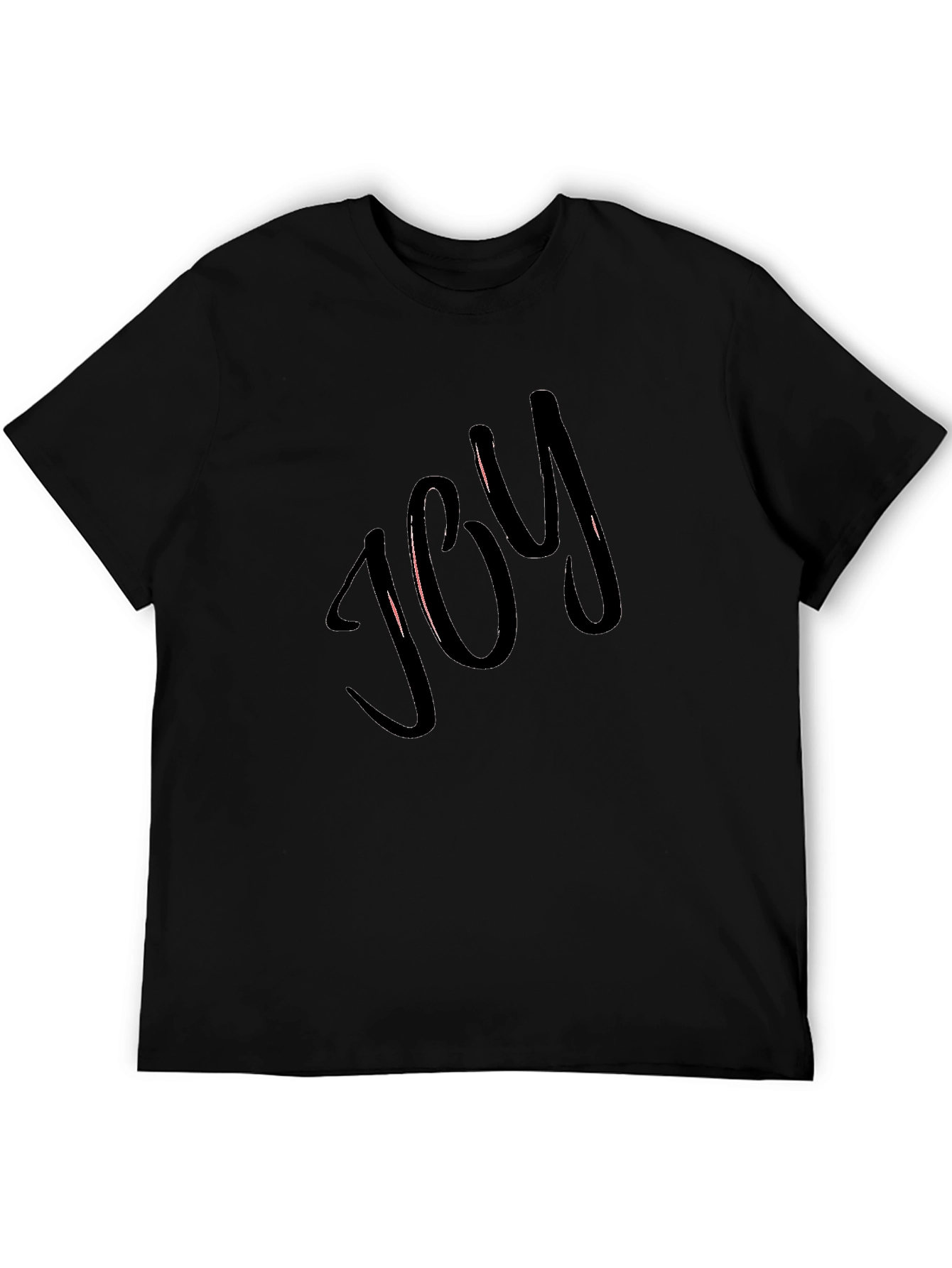 Joy Graphic Tee - Black Crew Neck T-Shirt