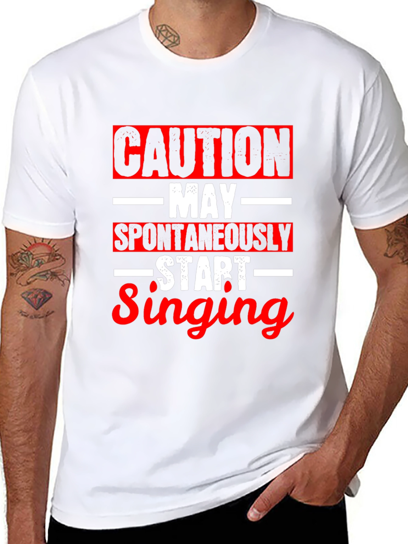 Caution May Spontaneously Start Singing T-Shirt
