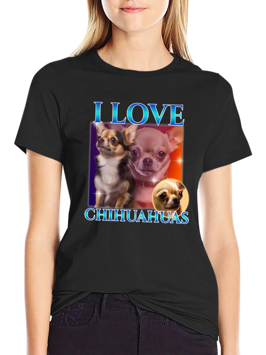 I Love Chihuahuas Black T-Shirt