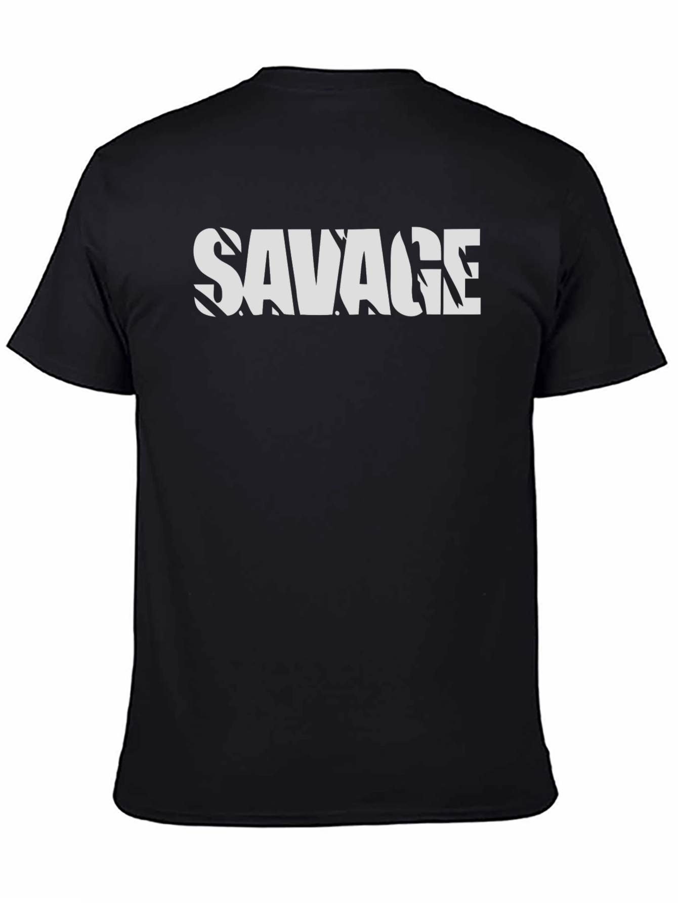 Savage Graphic Print Black T-Shirt for Men