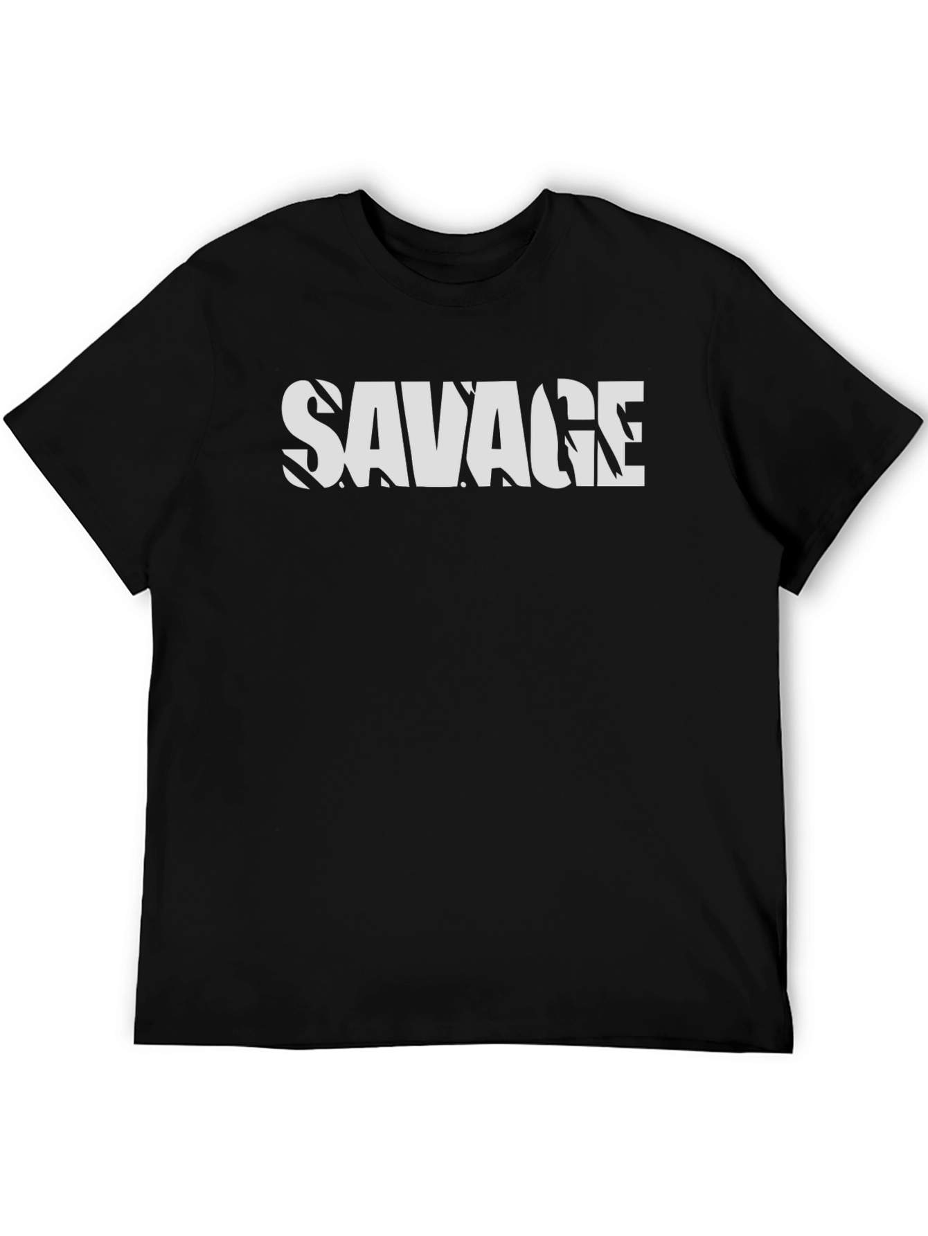 Savage Graphic Print Black T-Shirt for Men