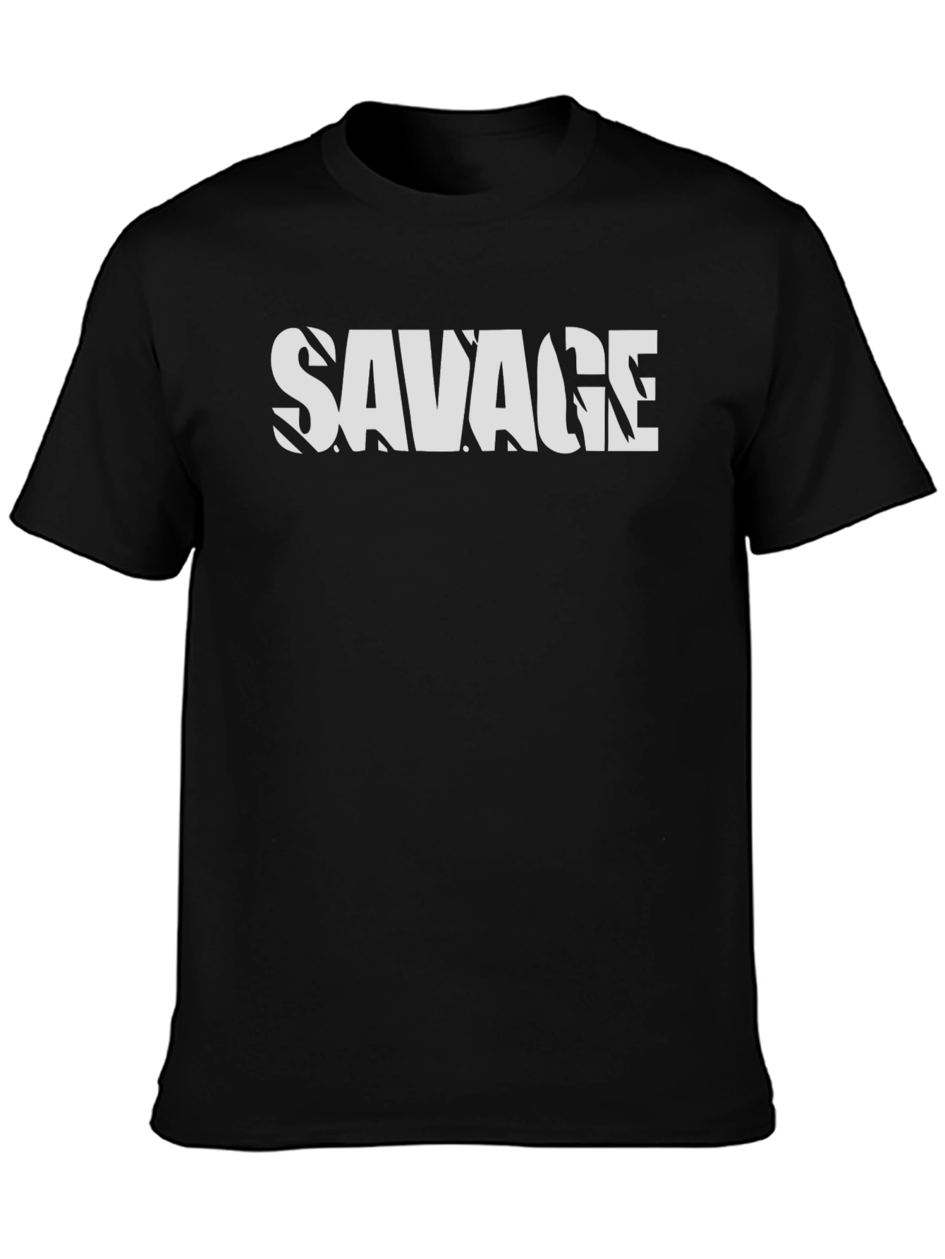 Savage Graphic Print Black T-Shirt for Men