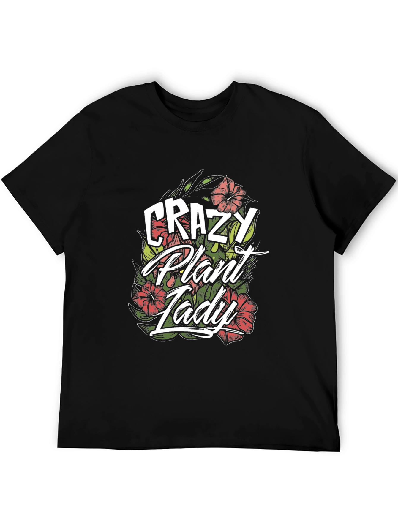 Crazy Plant Lady Graphic Tee - Black