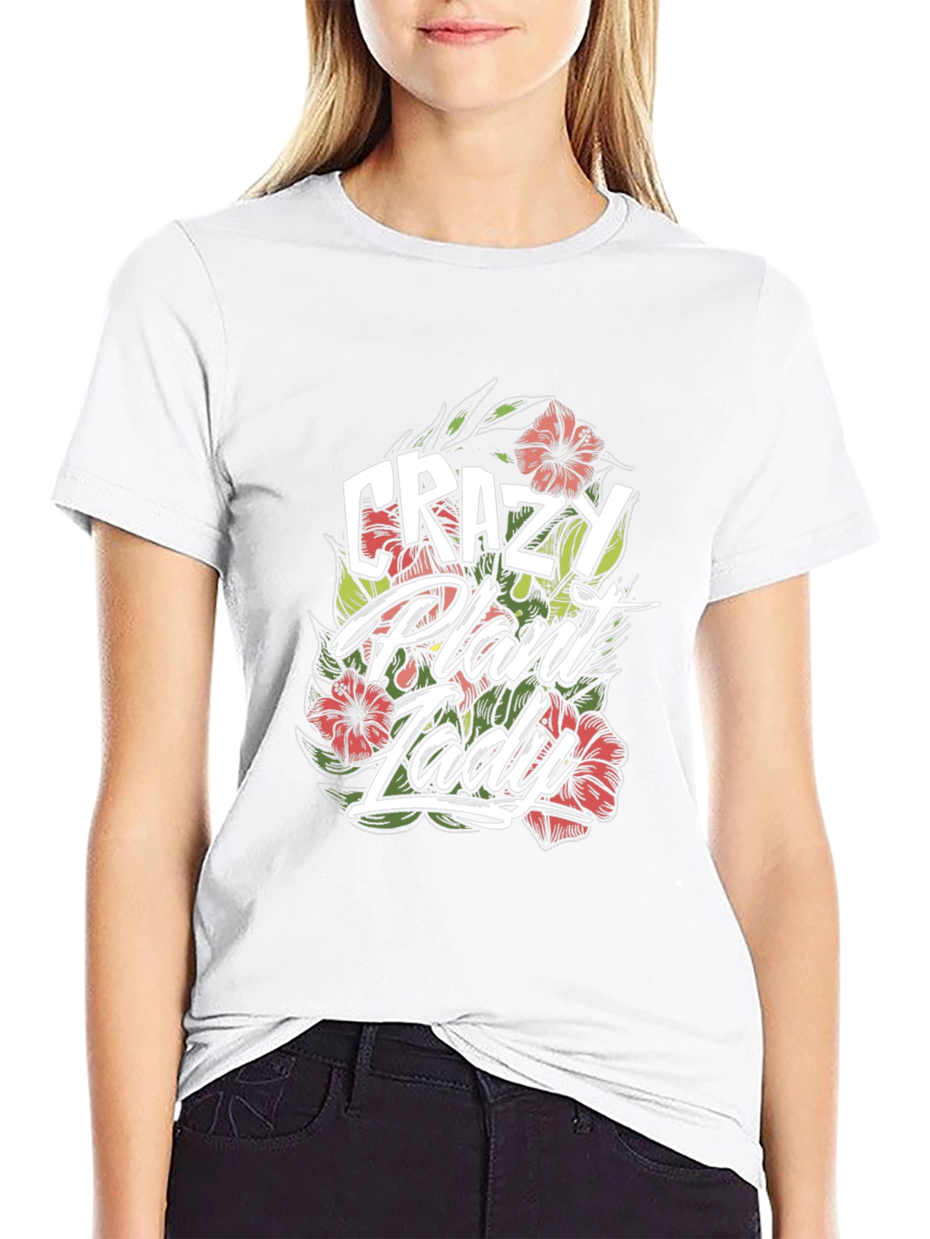 Crazy Plant Lady Graphic Tee - Black