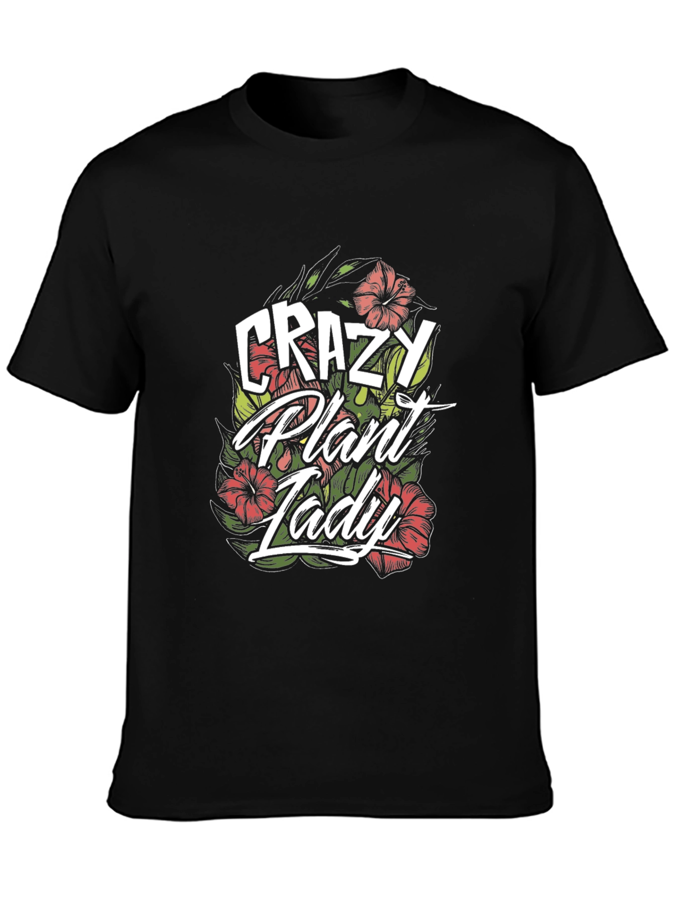 Crazy Plant Lady Graphic Tee - Black