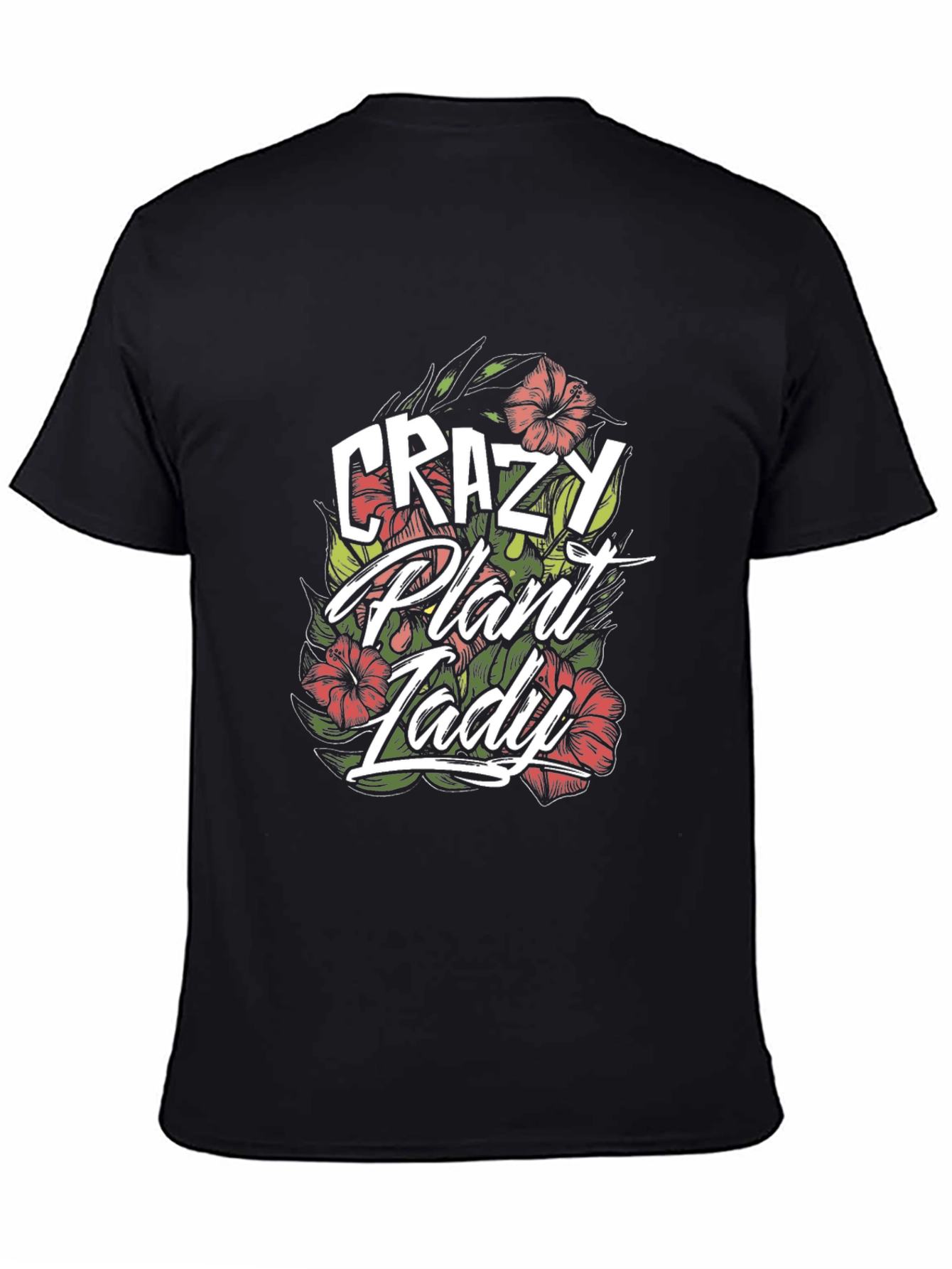 Crazy Plant Lady Graphic Tee - Black