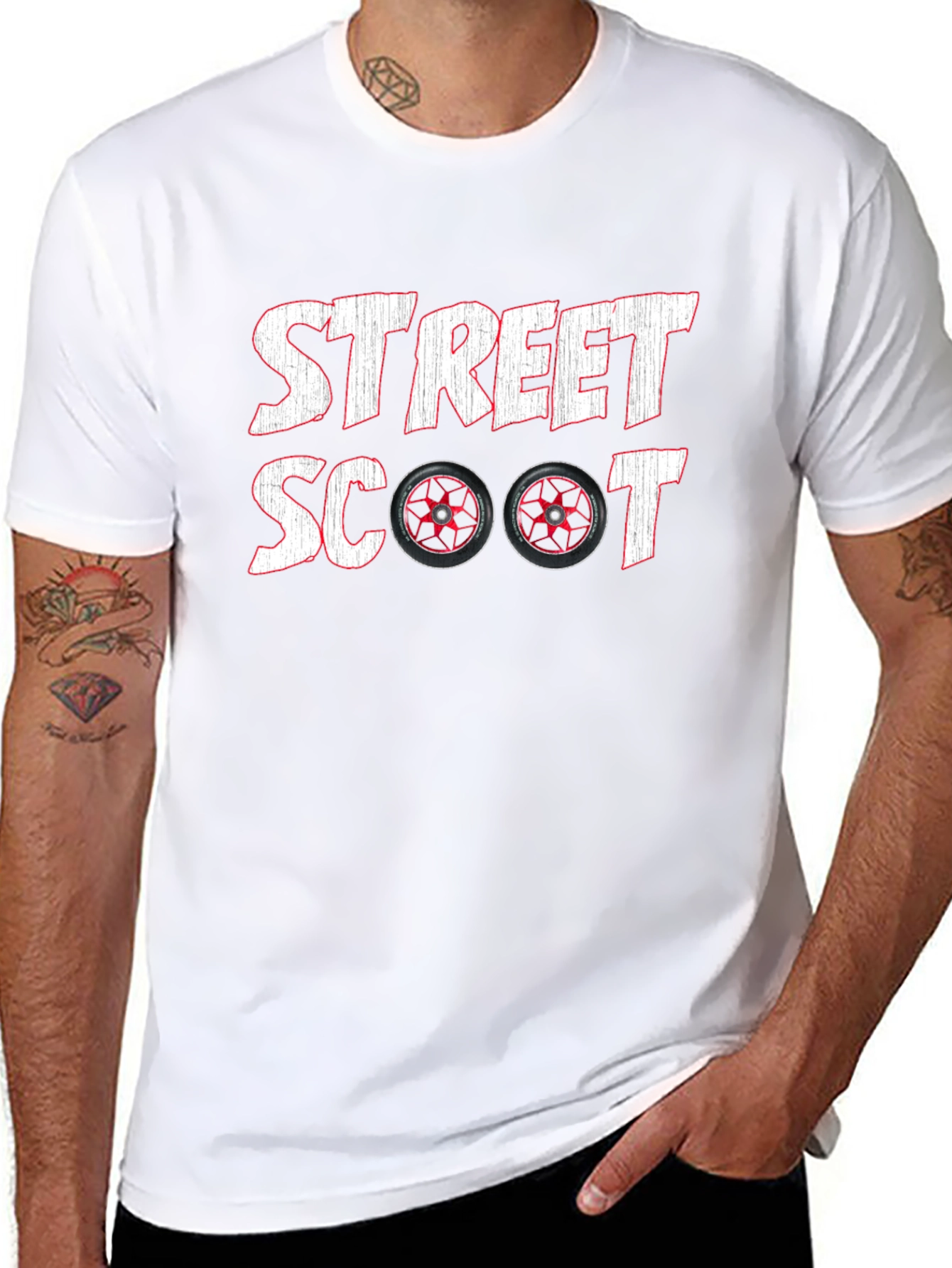 Street Scoot T-Shirt - Red Wheels