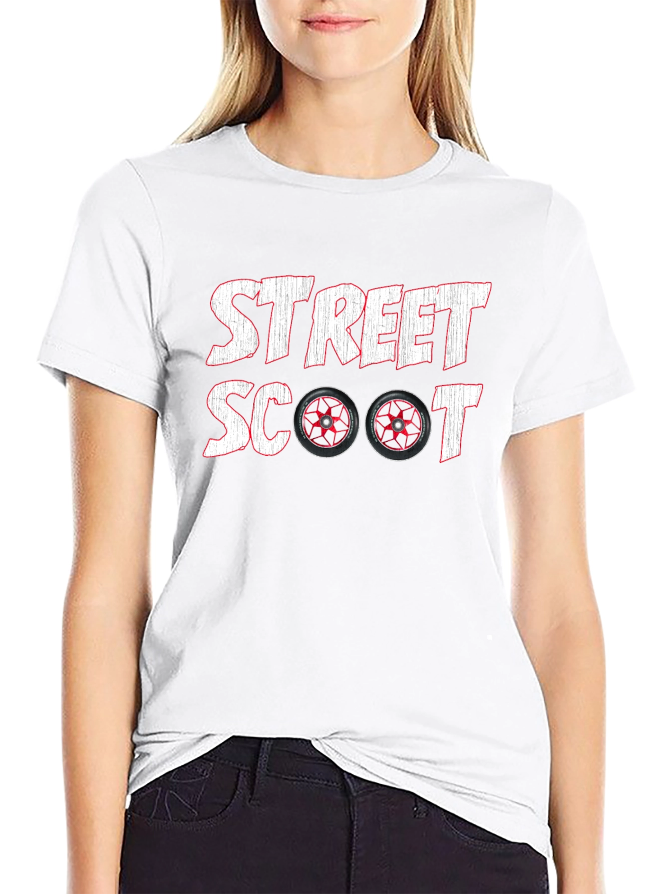 Street Scoot T-Shirt - Red Wheels