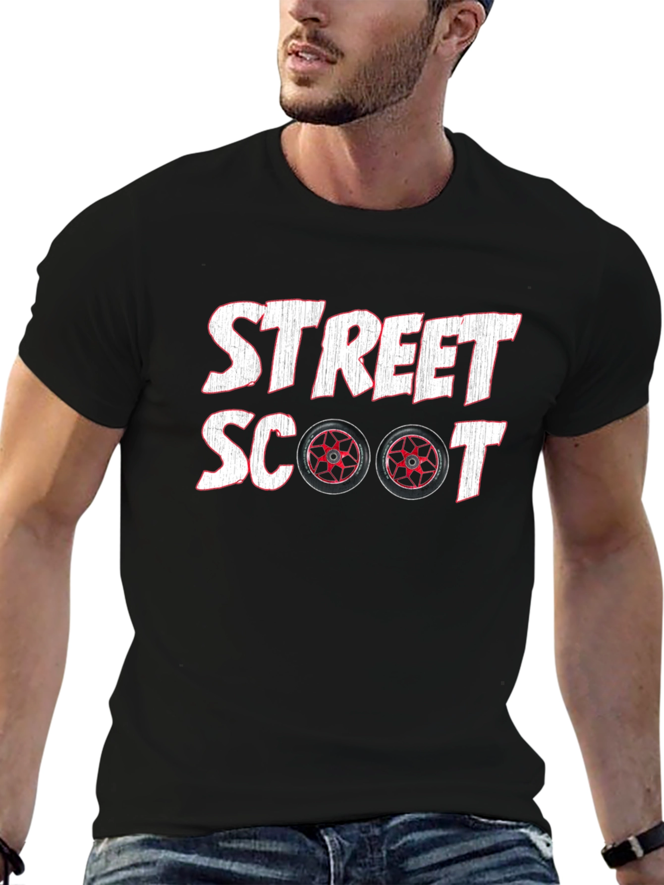 Street Scoot T-Shirt - Red Wheels