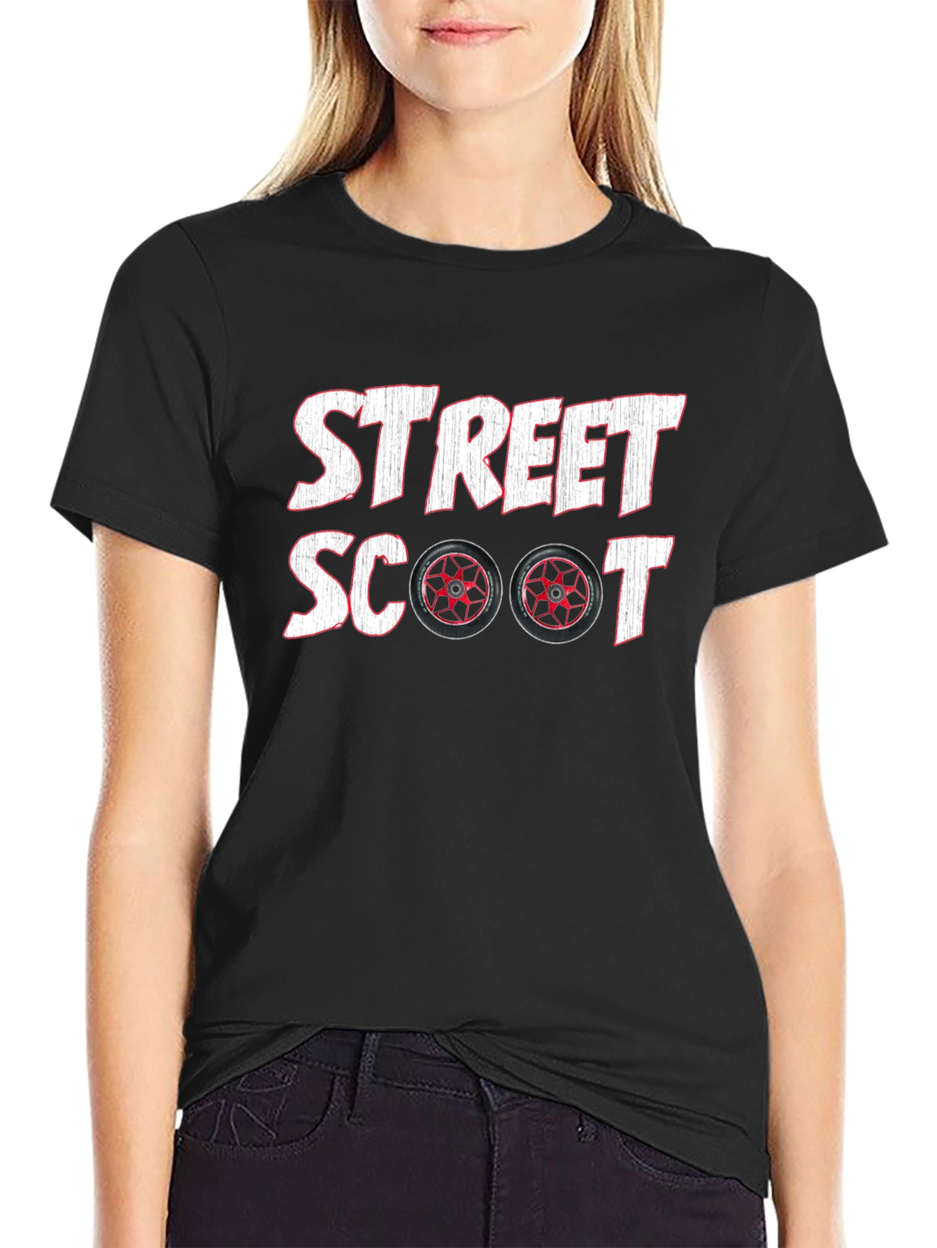 Street Scoot T-Shirt - Red Wheels