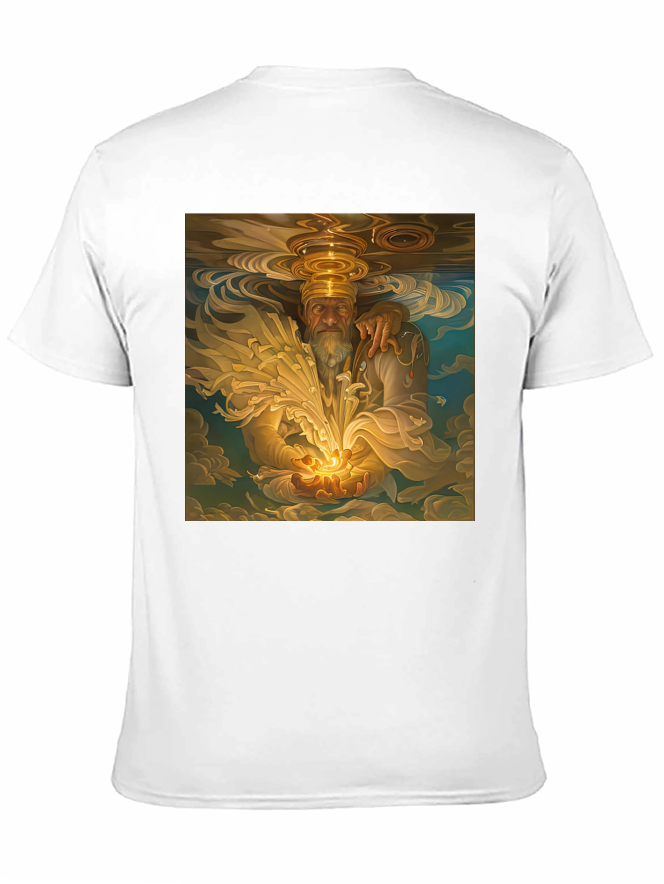 Wizard Graphic Print Tee - Soft Black Cotton