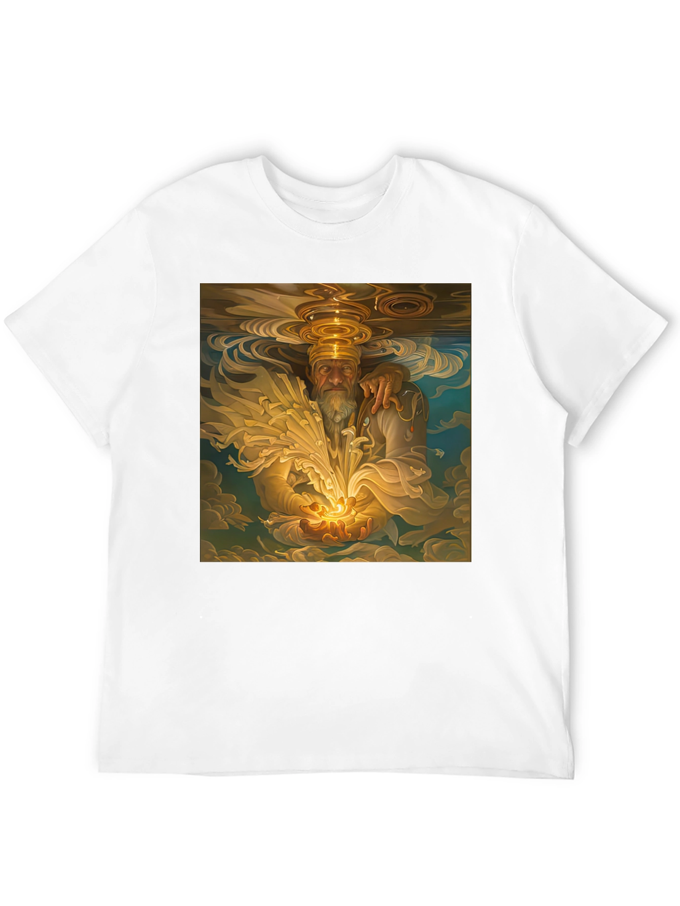Wizard Graphic Print Tee - Soft Black Cotton
