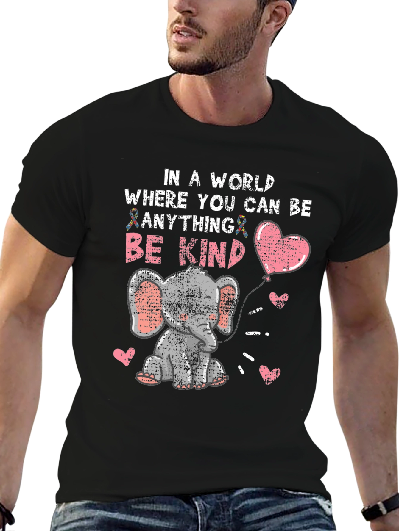 Kind Elephant Autism Awareness T-Shirt