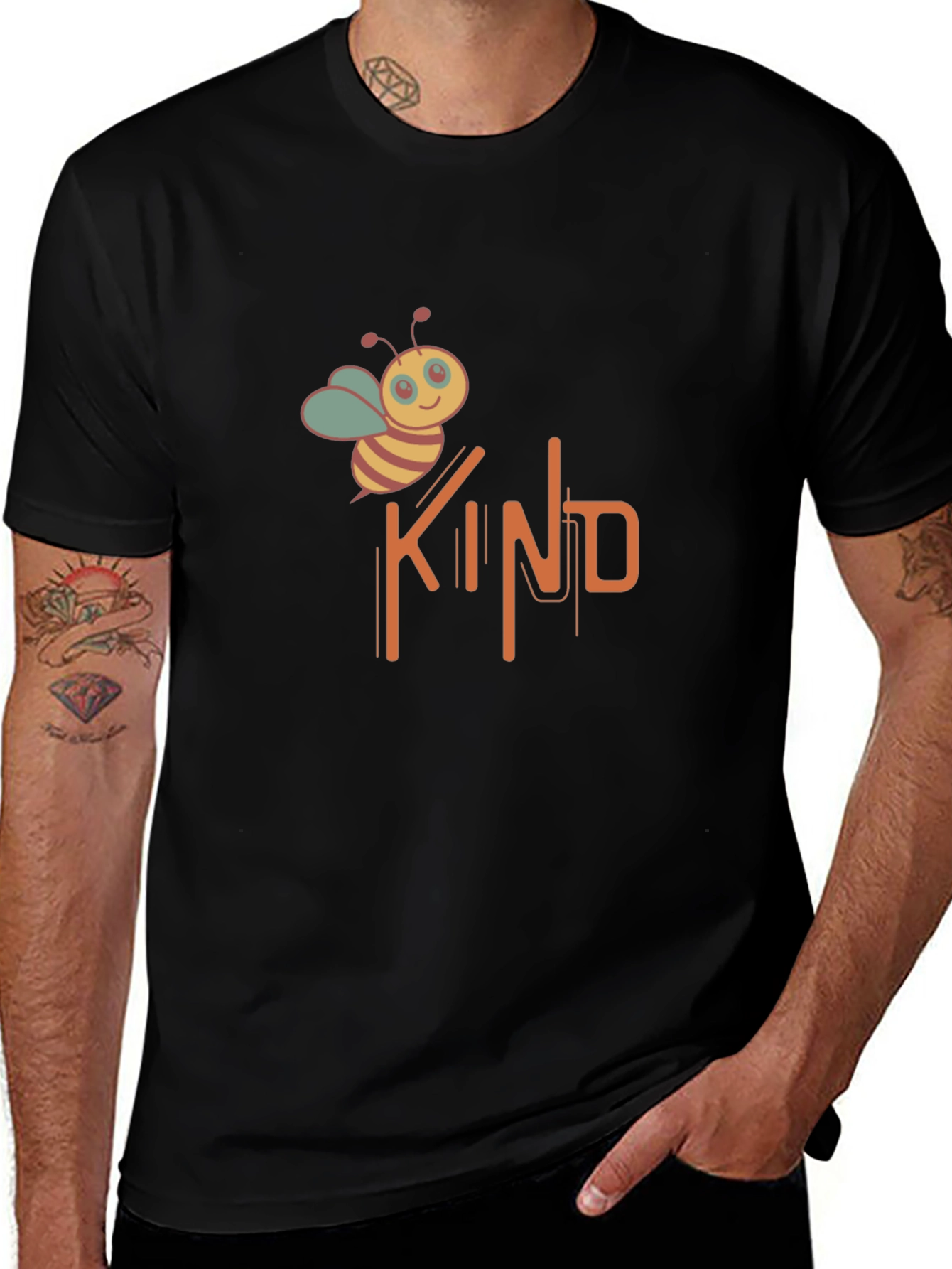 Be Kind Bee Graphic Tee - Black