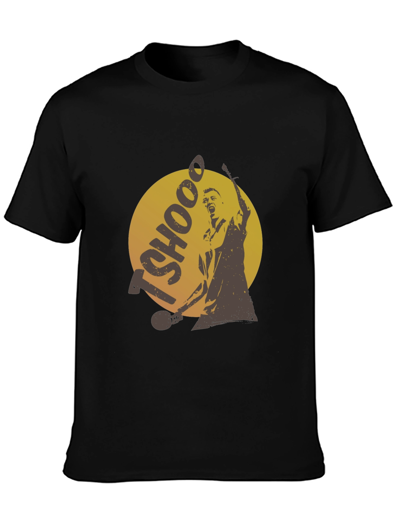 TSHOOO Graphic Tee - Black Cotton T-Shirt
