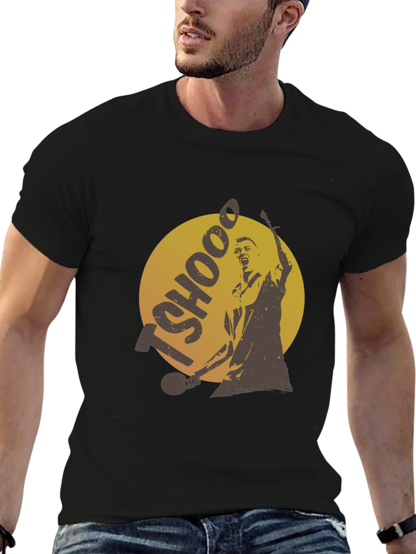 TSHOOO Graphic Tee - Black Cotton T-Shirt