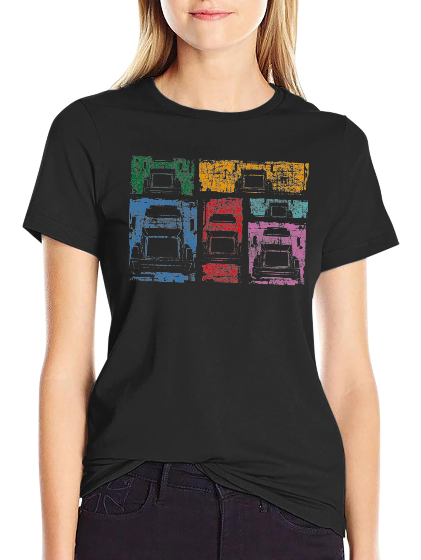 Retro Truck Art T-Shirt - Pop Art Style