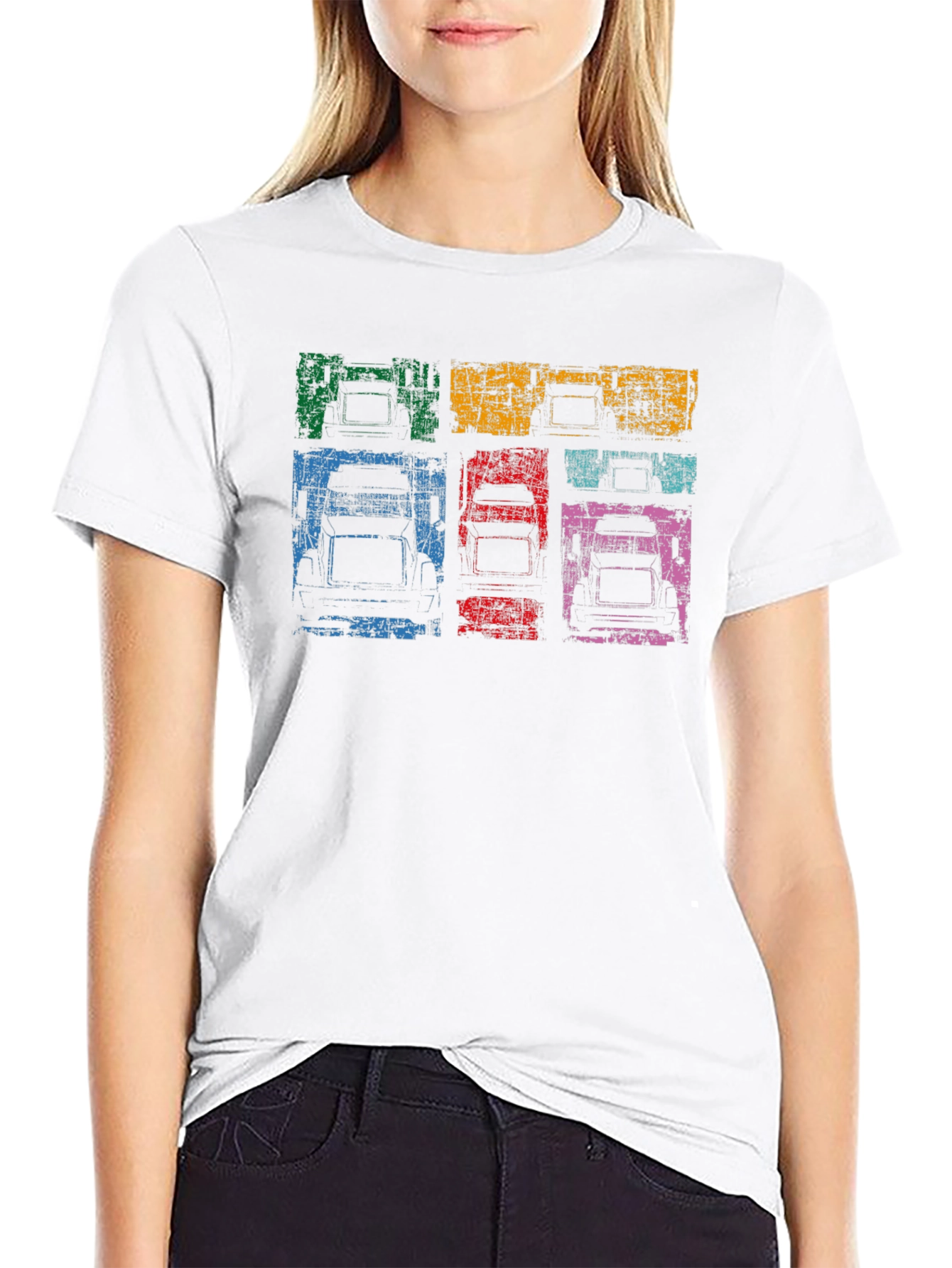 Retro Truck Art T-Shirt - Pop Art Style