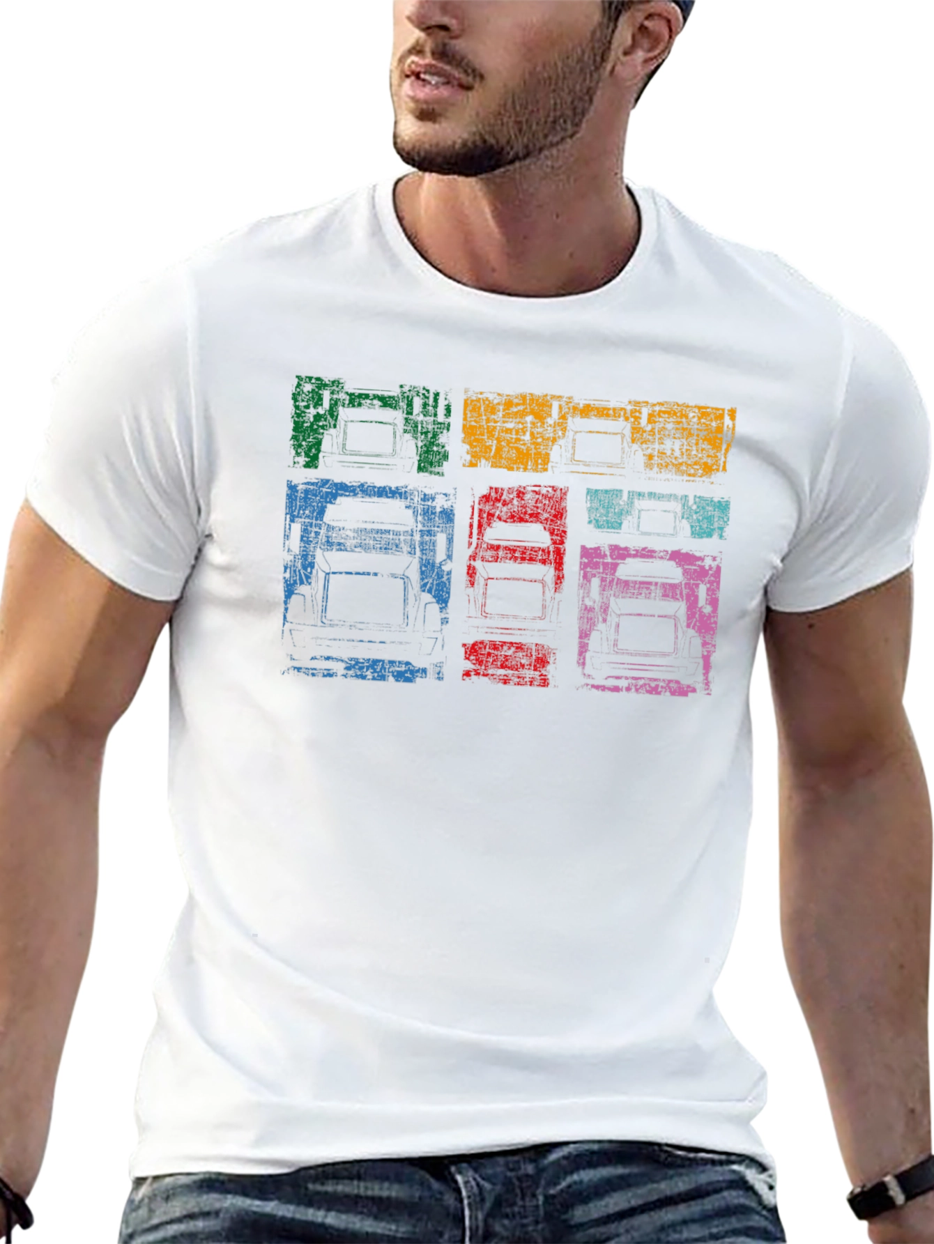 Retro Truck Art T-Shirt - Pop Art Style