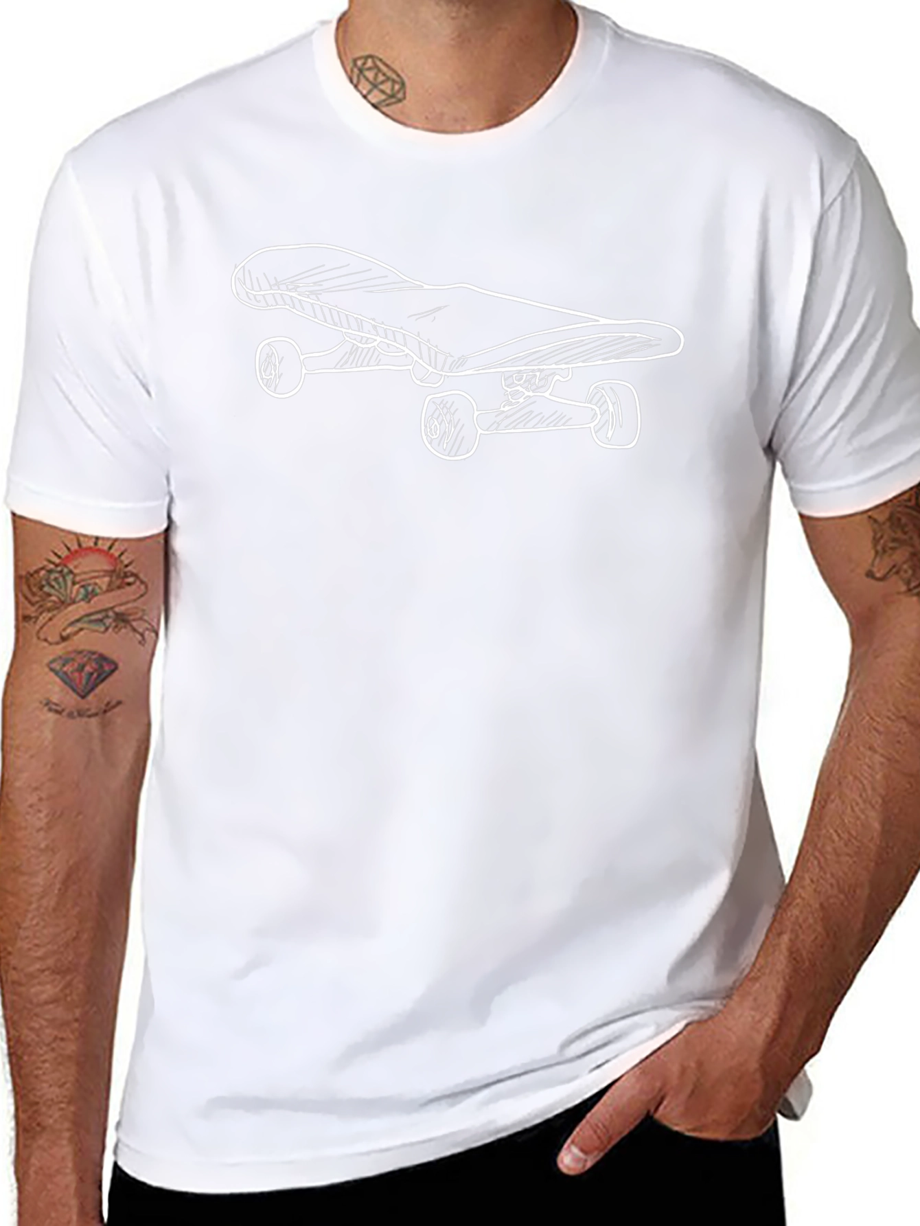 Skateboard Graphic Tee - Cool Casual Wear