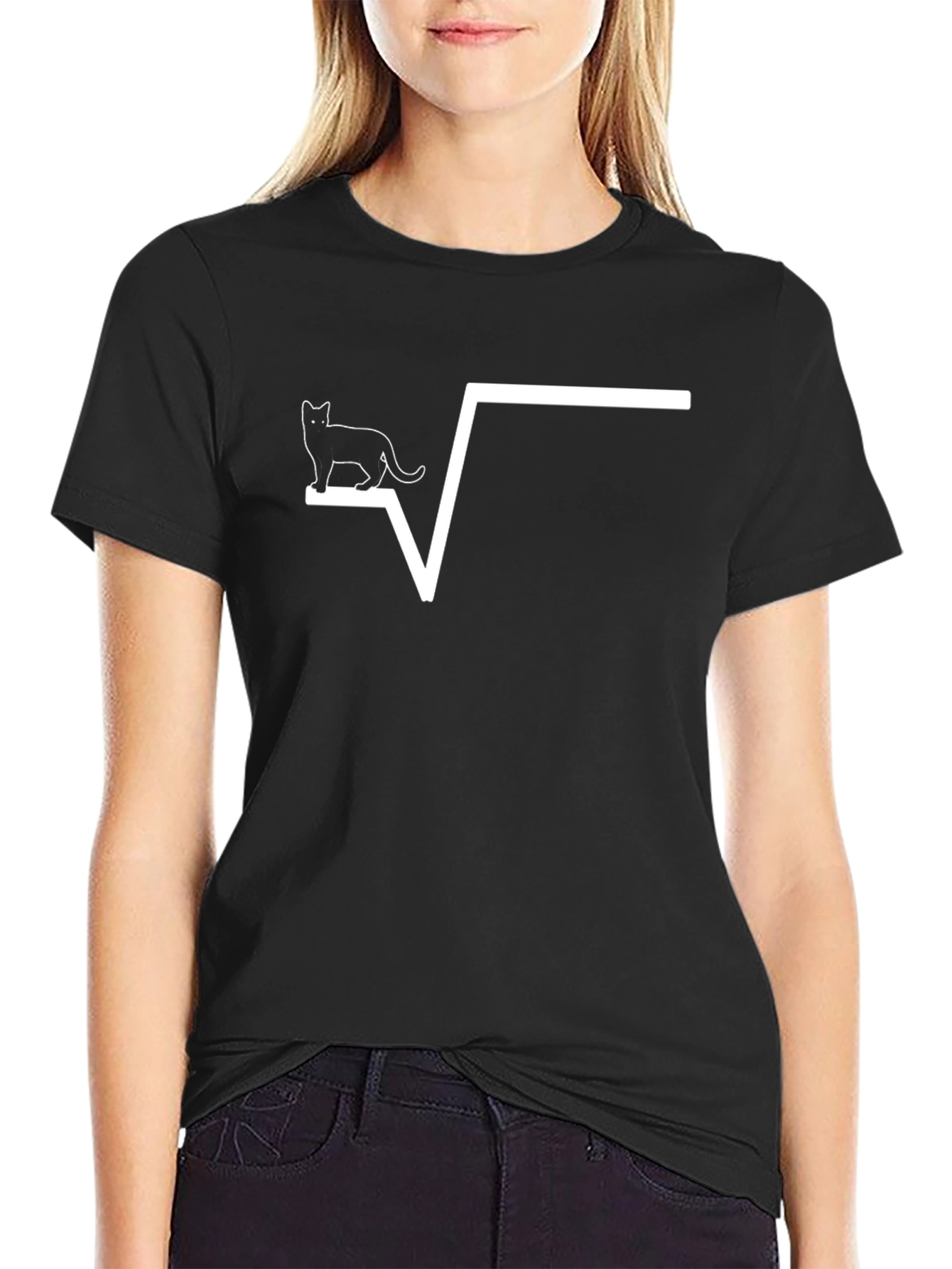 Cat Square Root T-Shirt - Funny Math Tee