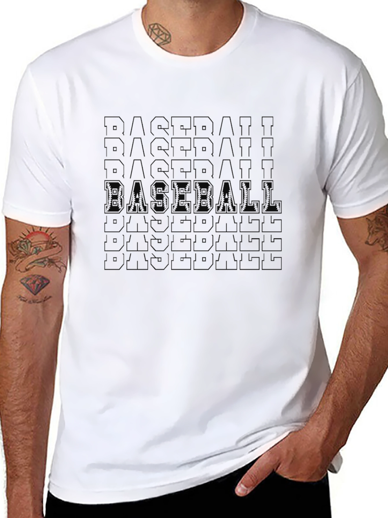 Baseball Graphic Print Tee - Stylish Sportswear