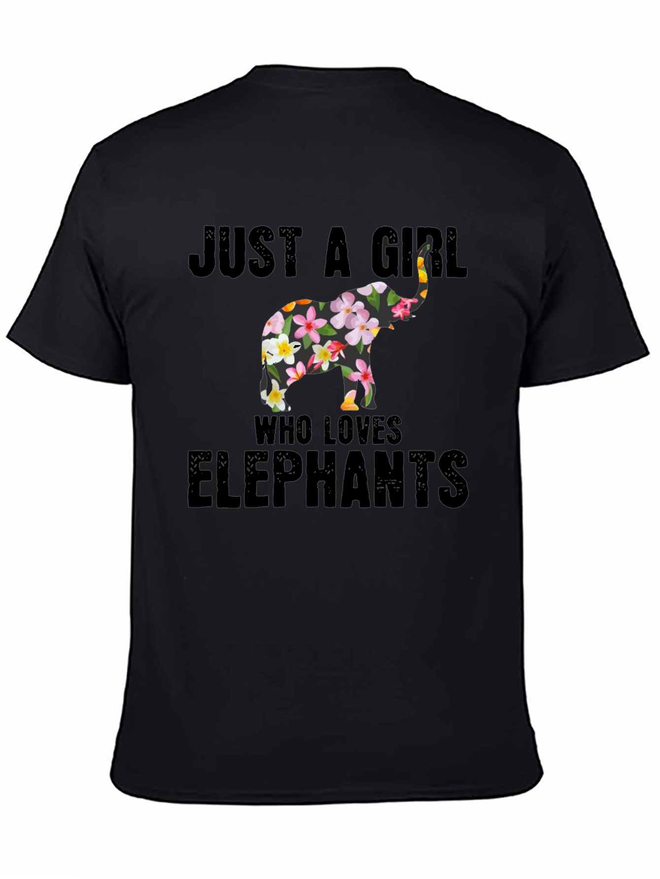 Floral Elephant Womens T-Shirt