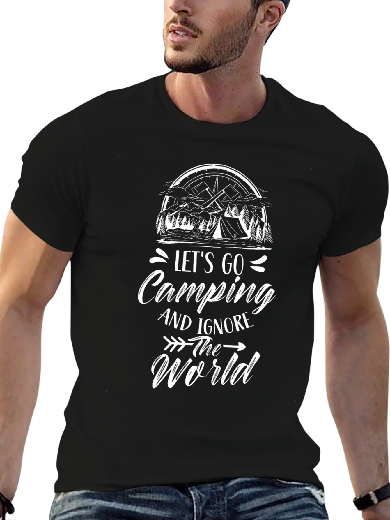 Camping Graphic Tee - Lets Go Camping T-Shirt