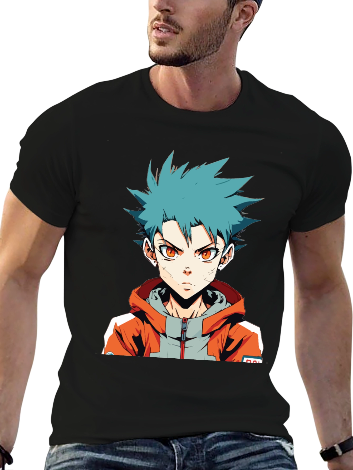 Anime Boy Graphic Tee - Stylish Cotton T-Shirt