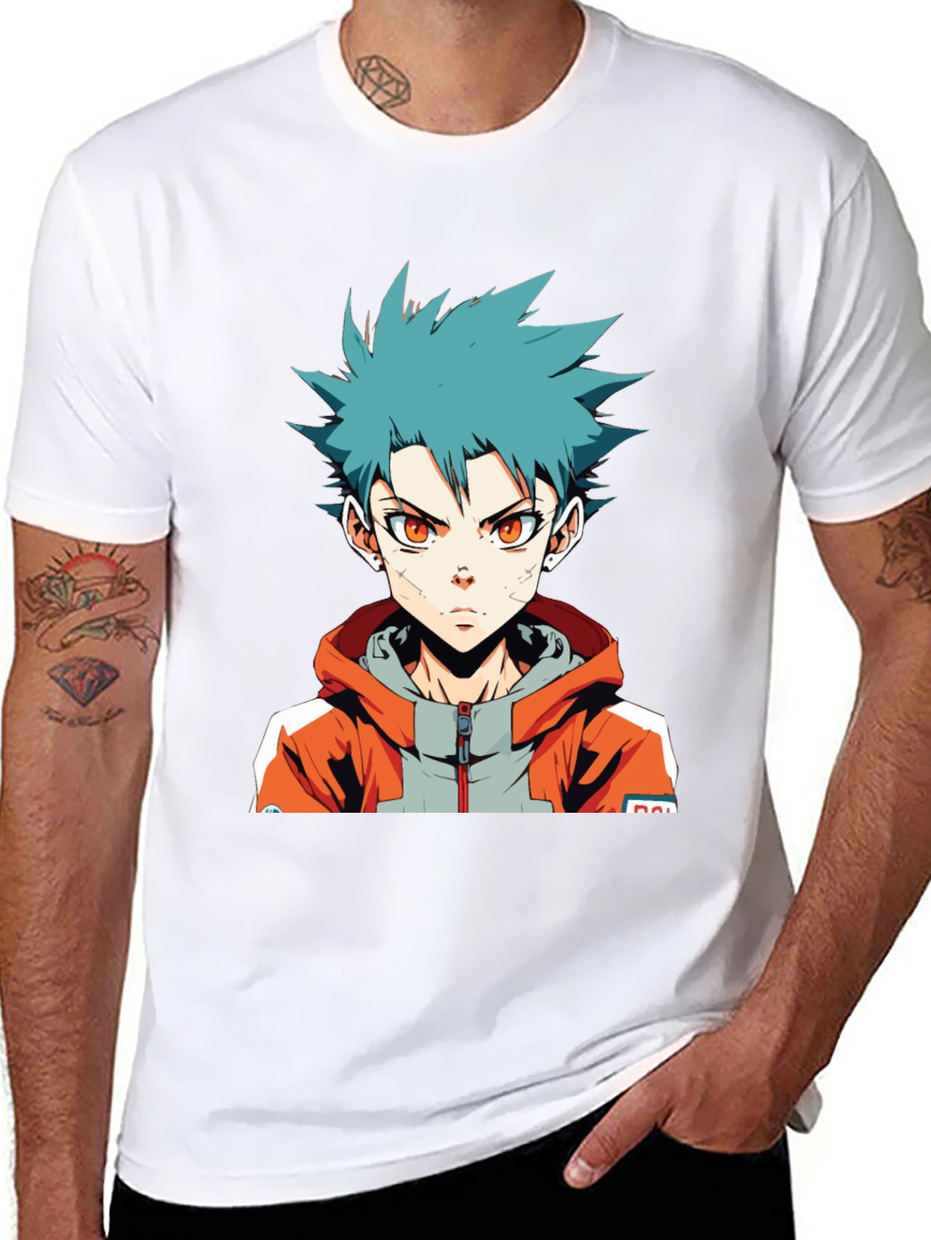 Anime Boy Graphic Tee - Stylish Cotton T-Shirt