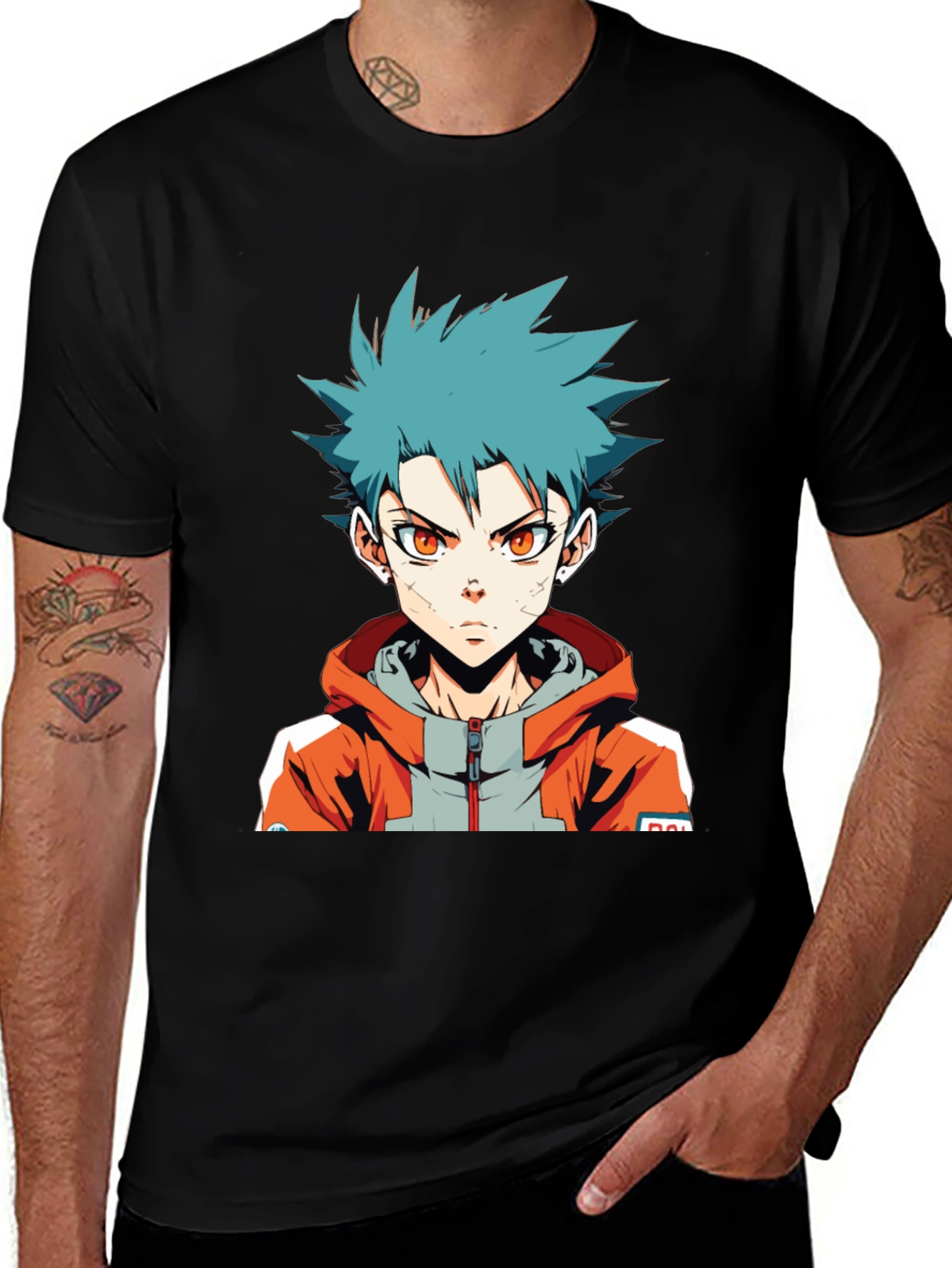 Anime Boy Graphic Tee - Stylish Cotton T-Shirt
