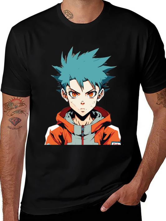 Anime Boy Graphic Tee - Stylish Cotton T-Shirt