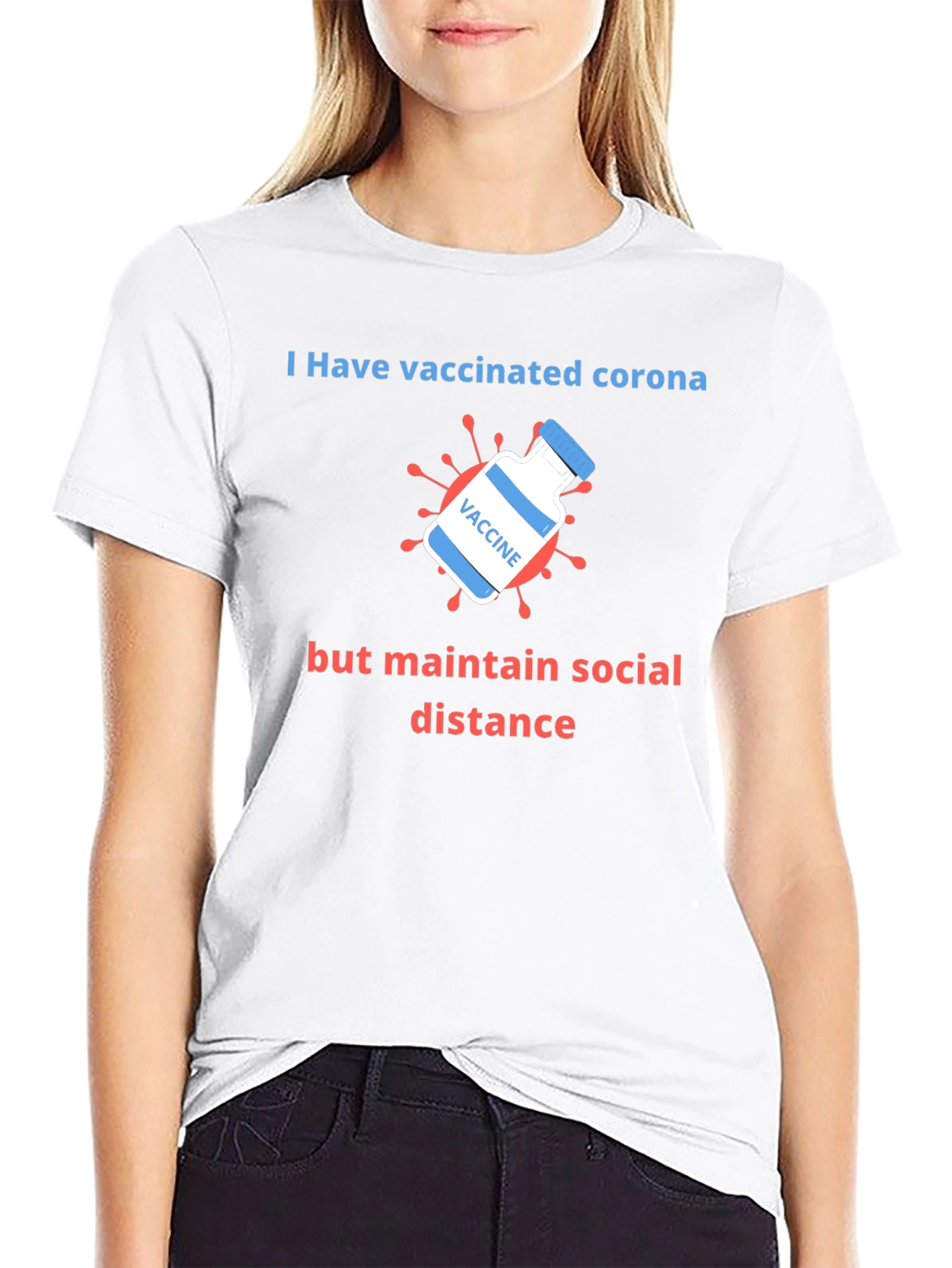 Vaccinated Corona Social Distance T-Shirt