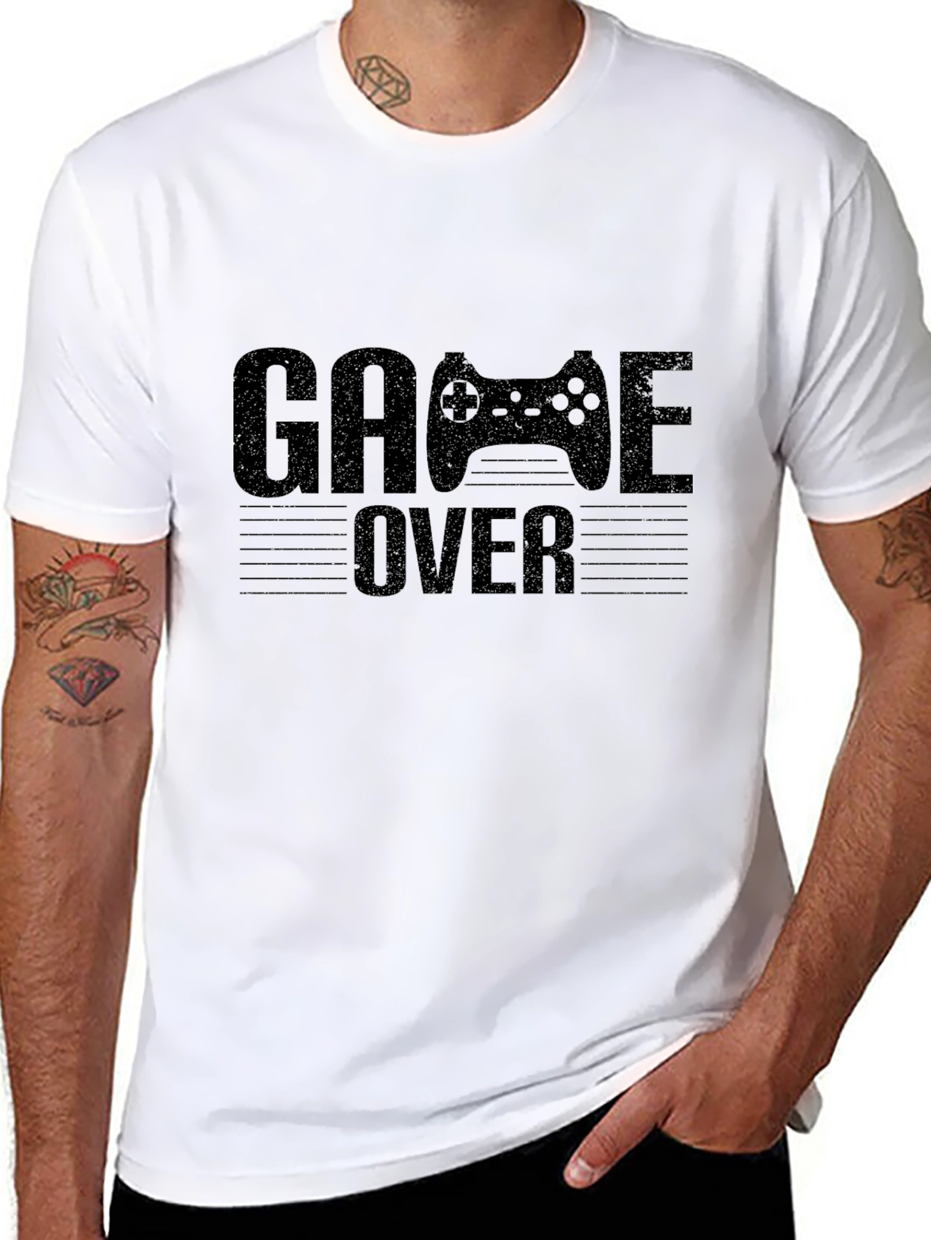 Game Over Graphic T-Shirt - Black Gaming Tee