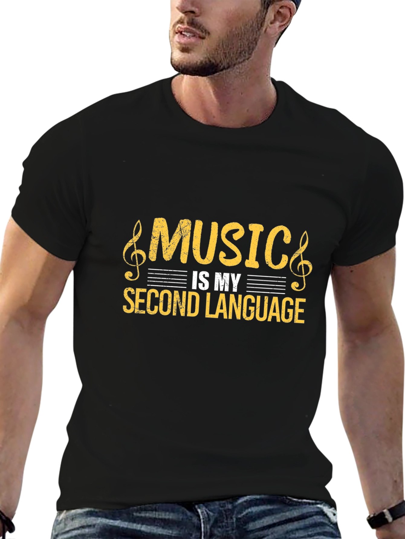 Music is My Second Language Graphic T-Shirt