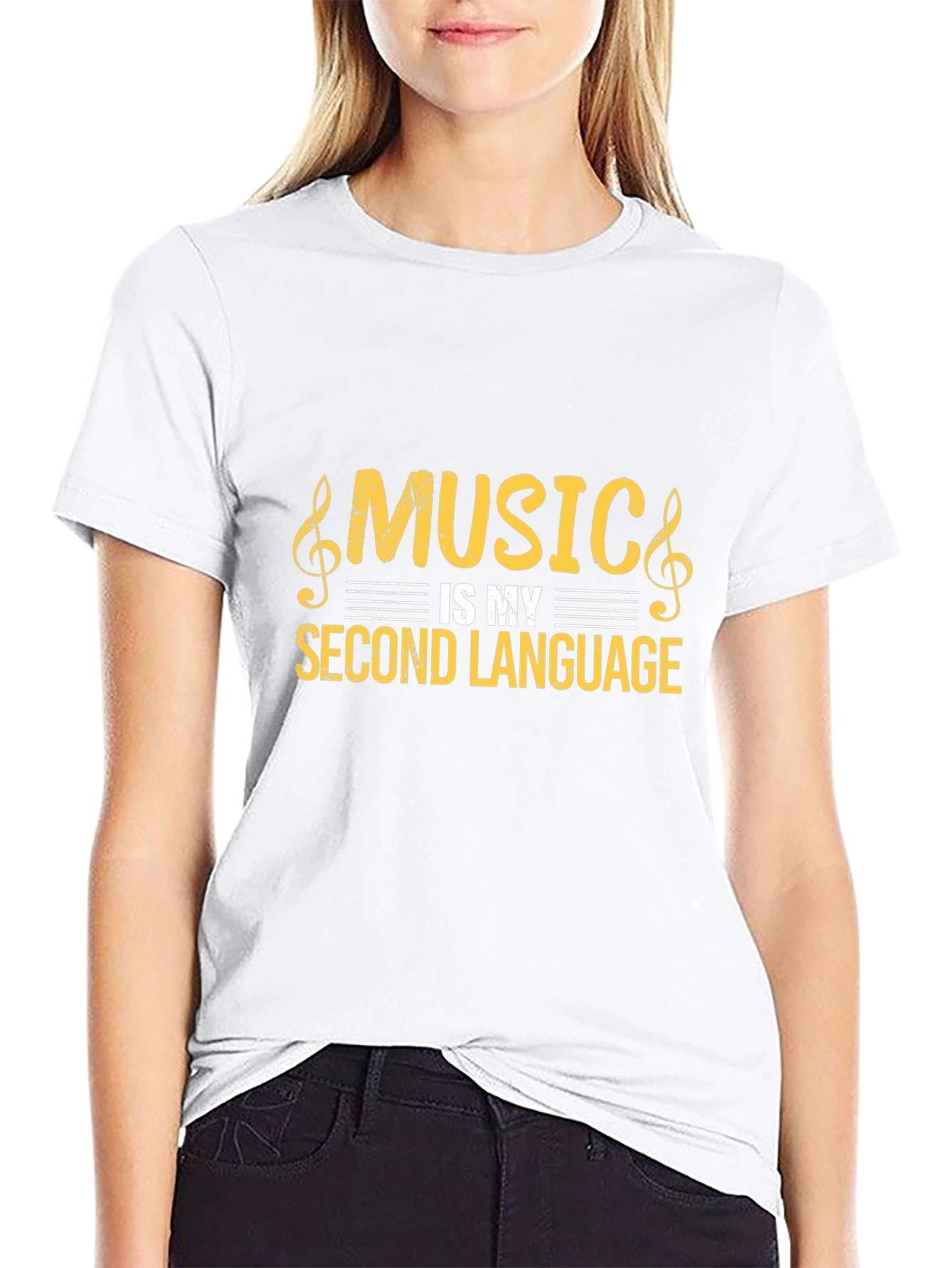 Music is My Second Language Graphic T-Shirt